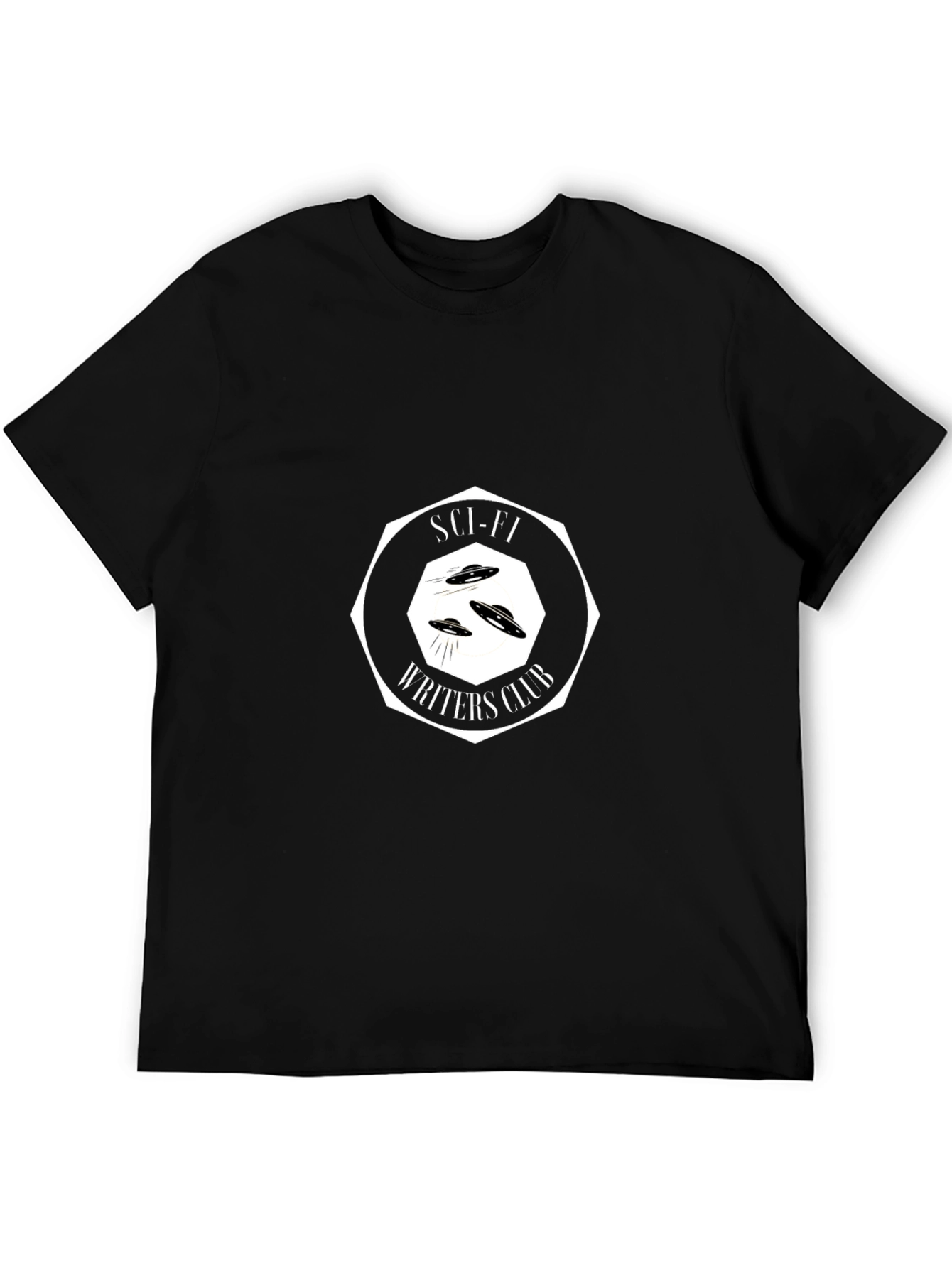 Sci-Fi Writers Club Graphic Tee - Black Cotton