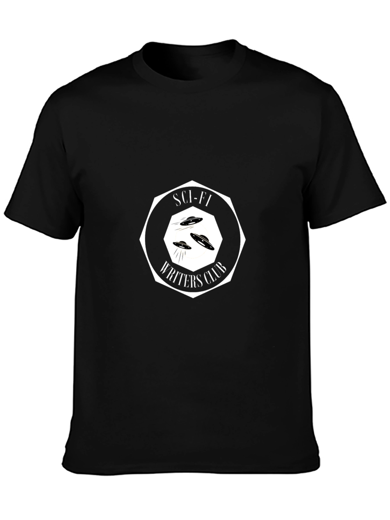 Sci-Fi Writers Club Graphic Tee - Black Cotton