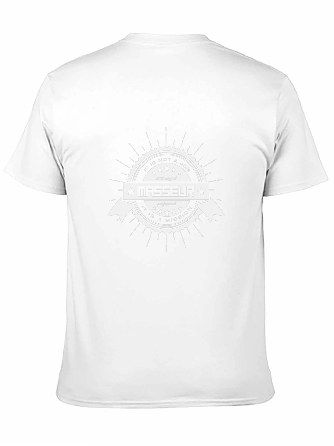 Masseur Professional Black T-Shirt: Not a Job A Mission