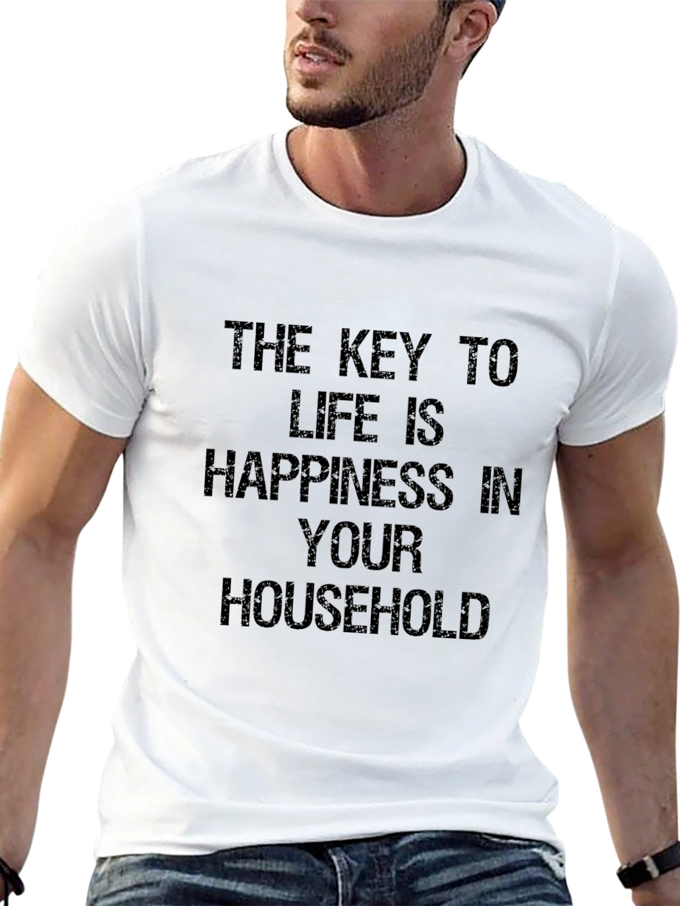 Key to Life Happiness T-Shirt - Soft Cotton