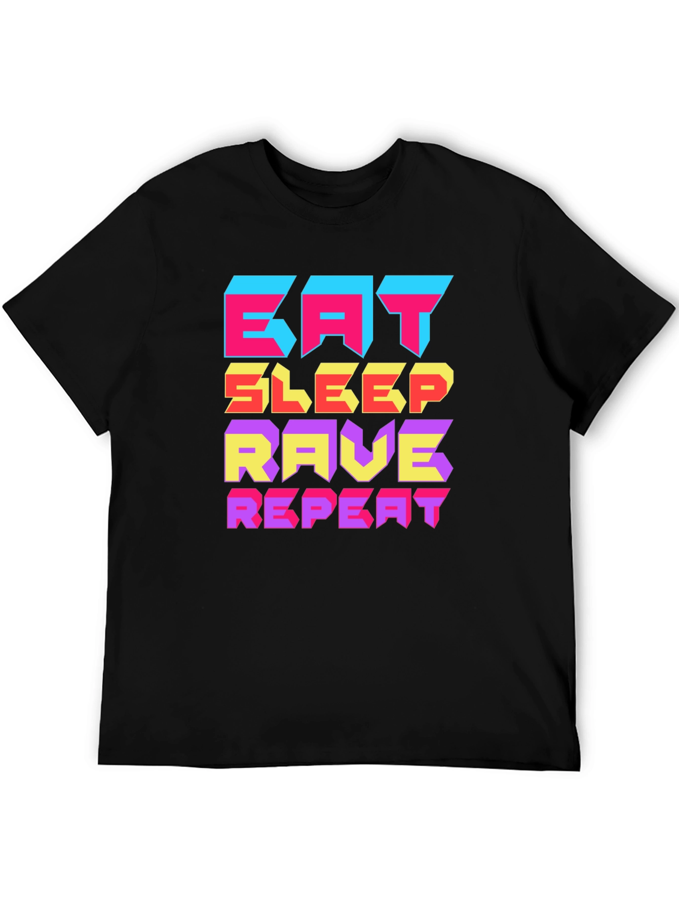 Eat Sleep Rave Repeat Graphic T-Shirt