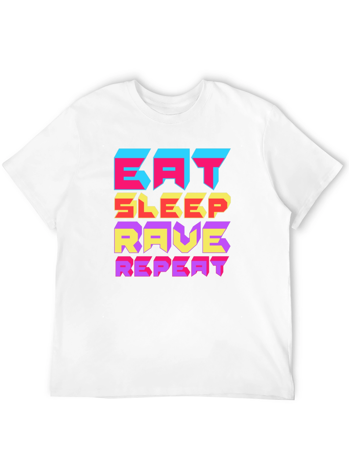 Eat Sleep Rave Repeat Graphic T-Shirt