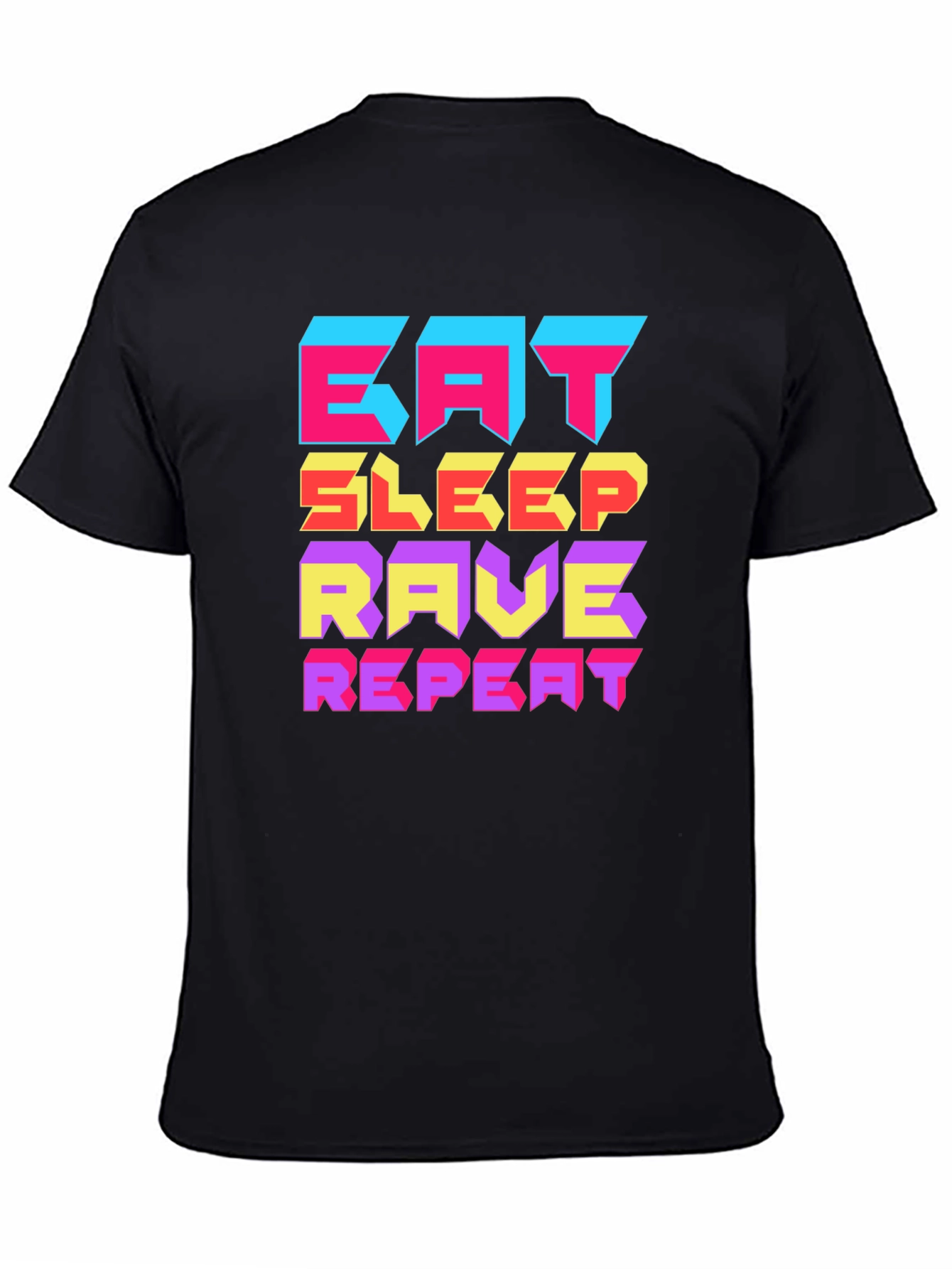 Eat Sleep Rave Repeat Graphic T-Shirt