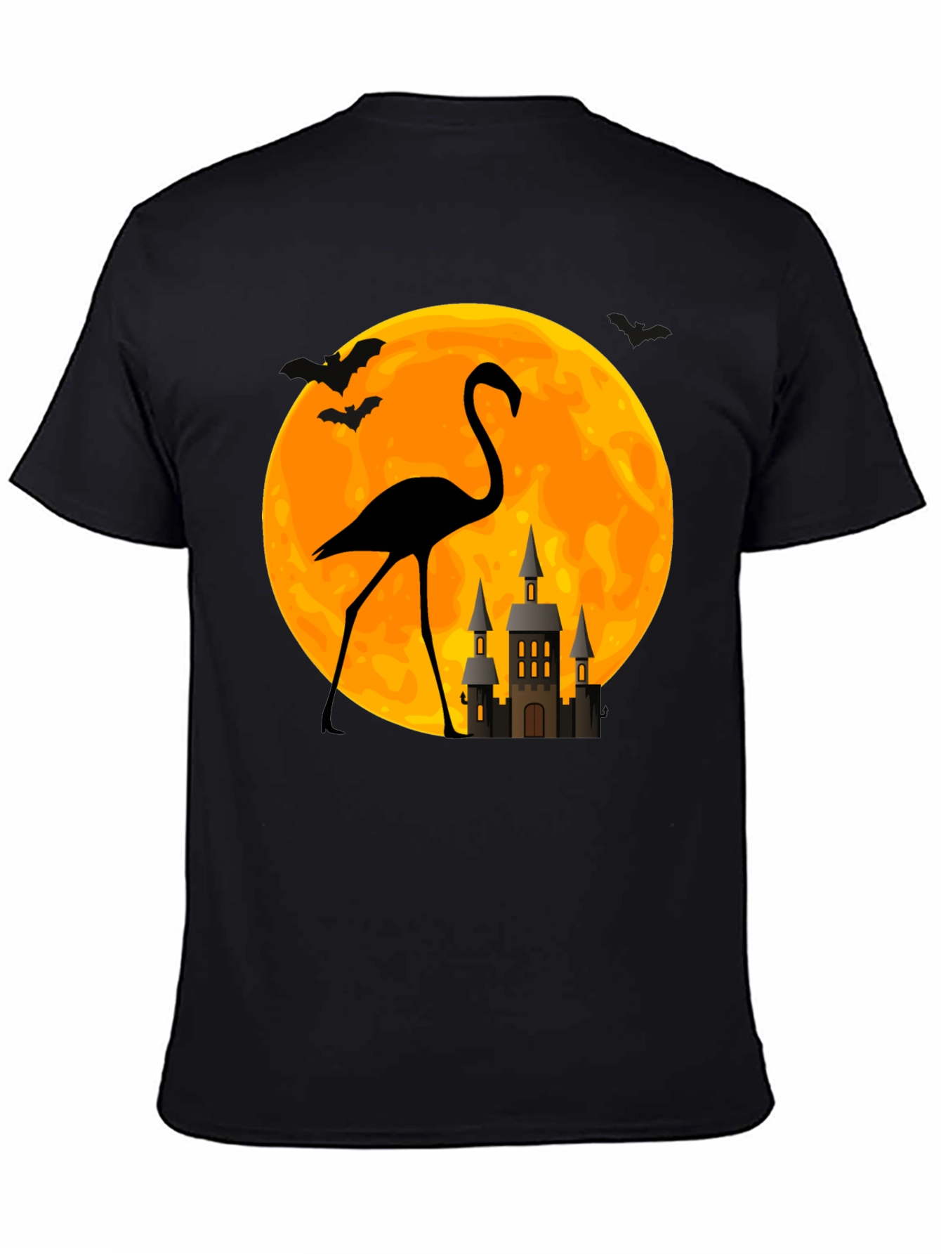 Halloween Flamingo Moon Graphic Tee