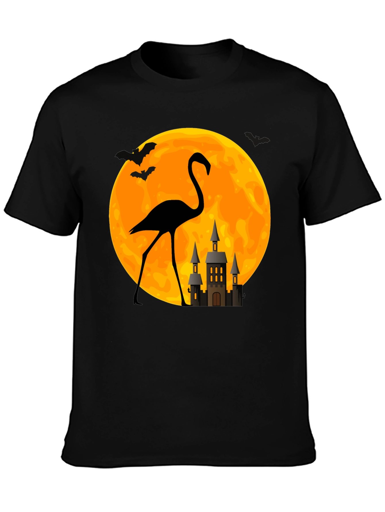 Halloween Flamingo Moon Graphic Tee