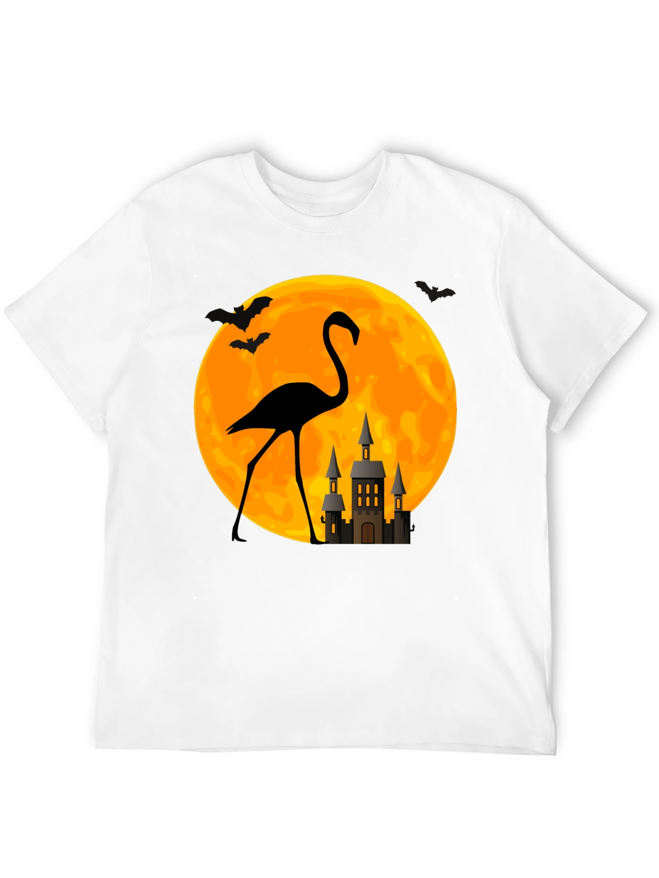 Halloween Flamingo Moon Graphic Tee