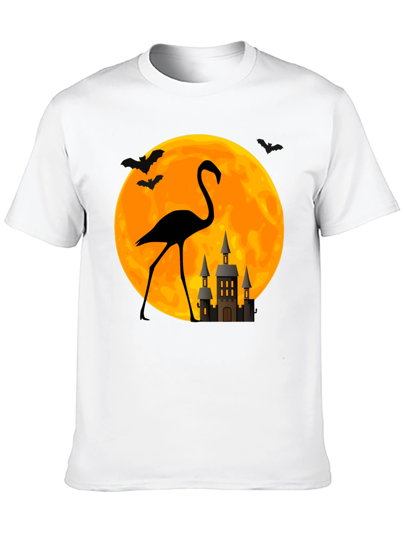 Halloween Flamingo Moon Graphic Tee