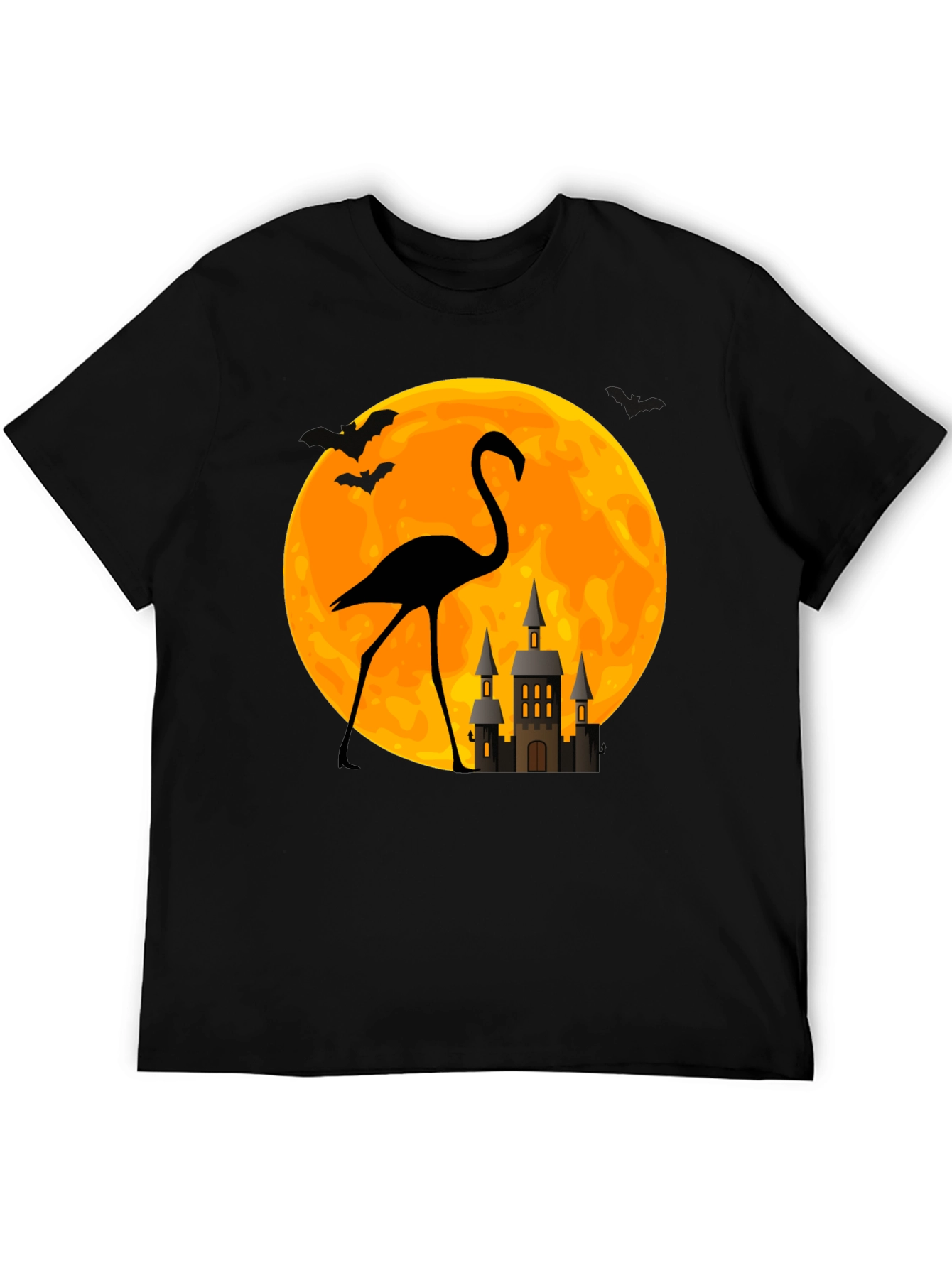 Halloween Flamingo Moon Graphic Tee