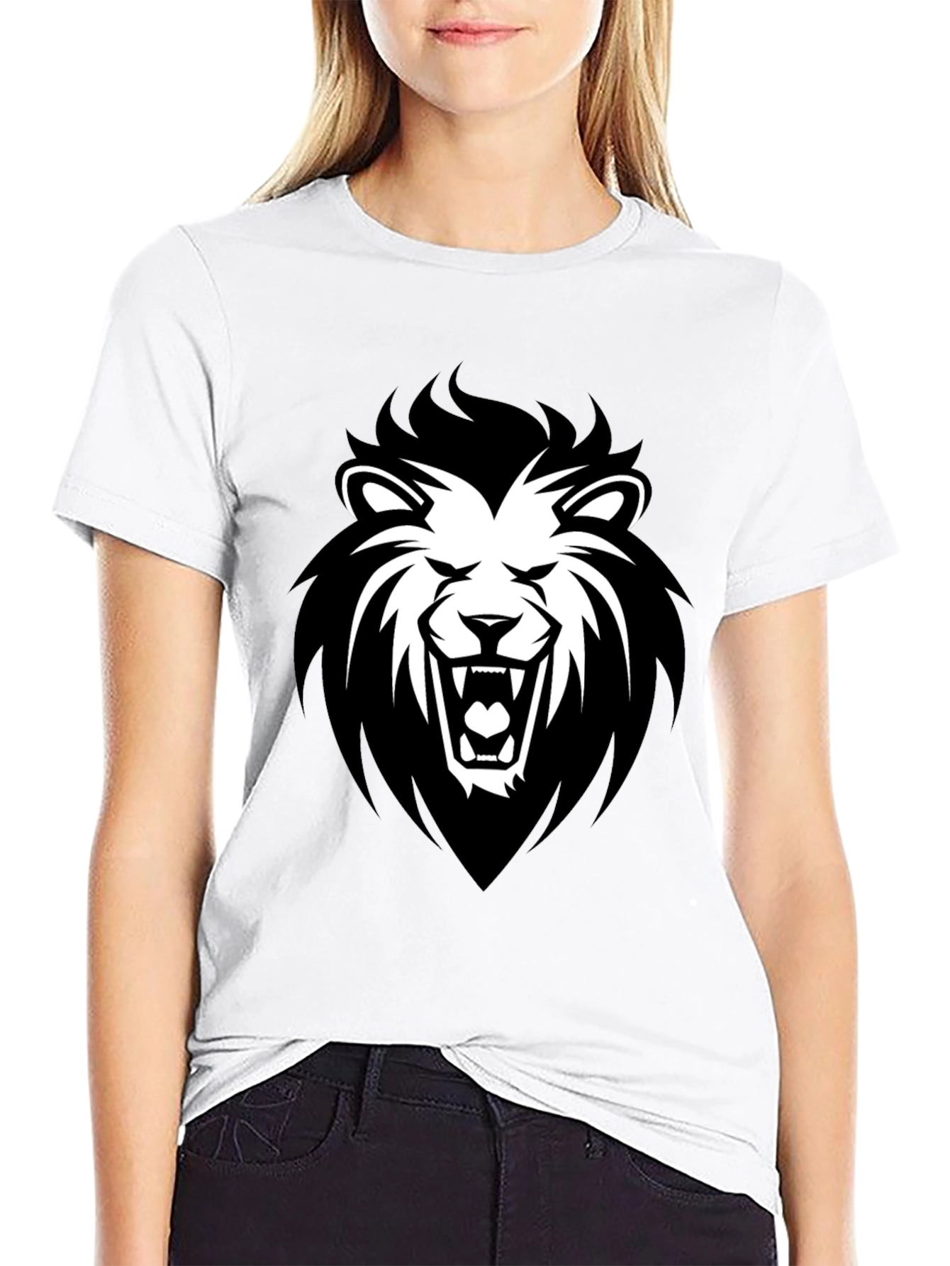Black Lion Graphic T-Shirt - Fierce Style