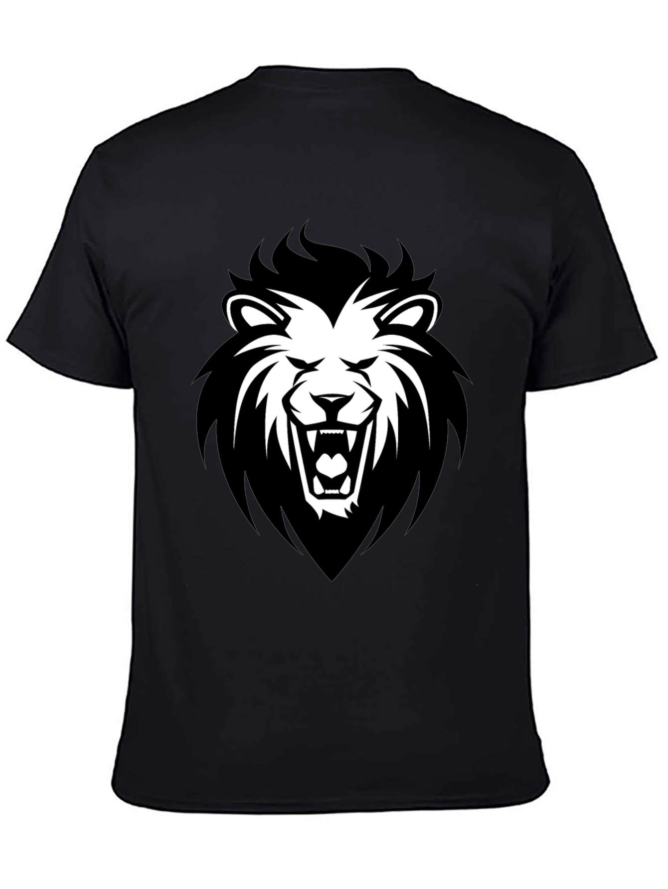 Black Lion Graphic T-Shirt - Fierce Style