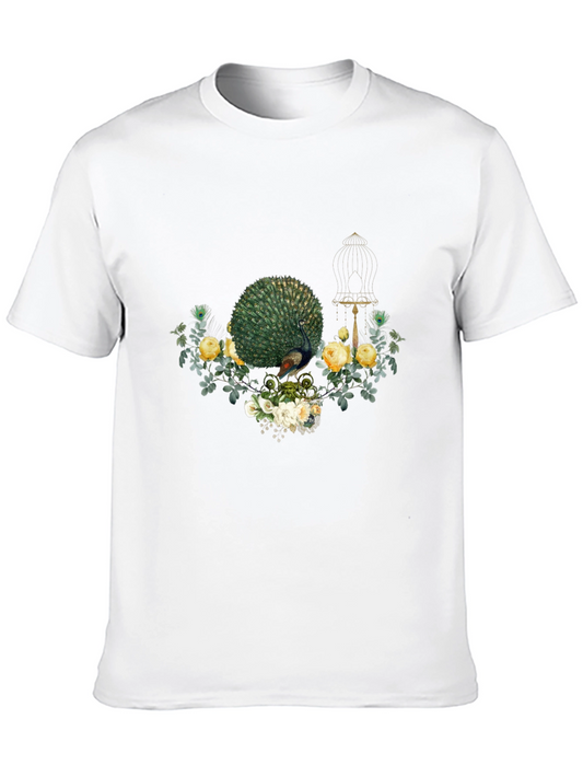 Peacock Floral Print Tee