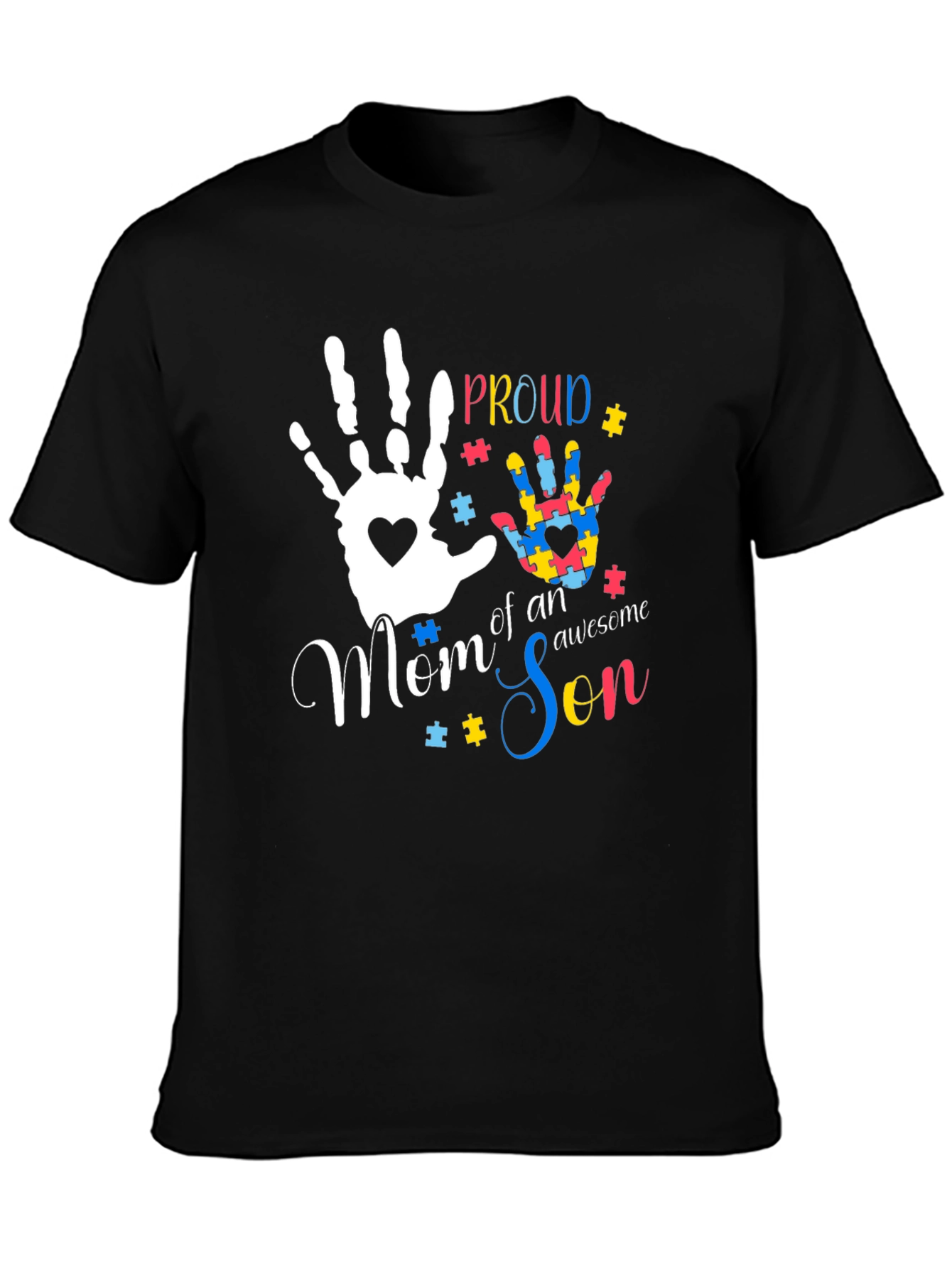 Proud Mom of an Awesome Son Autism Awareness T-Shirt