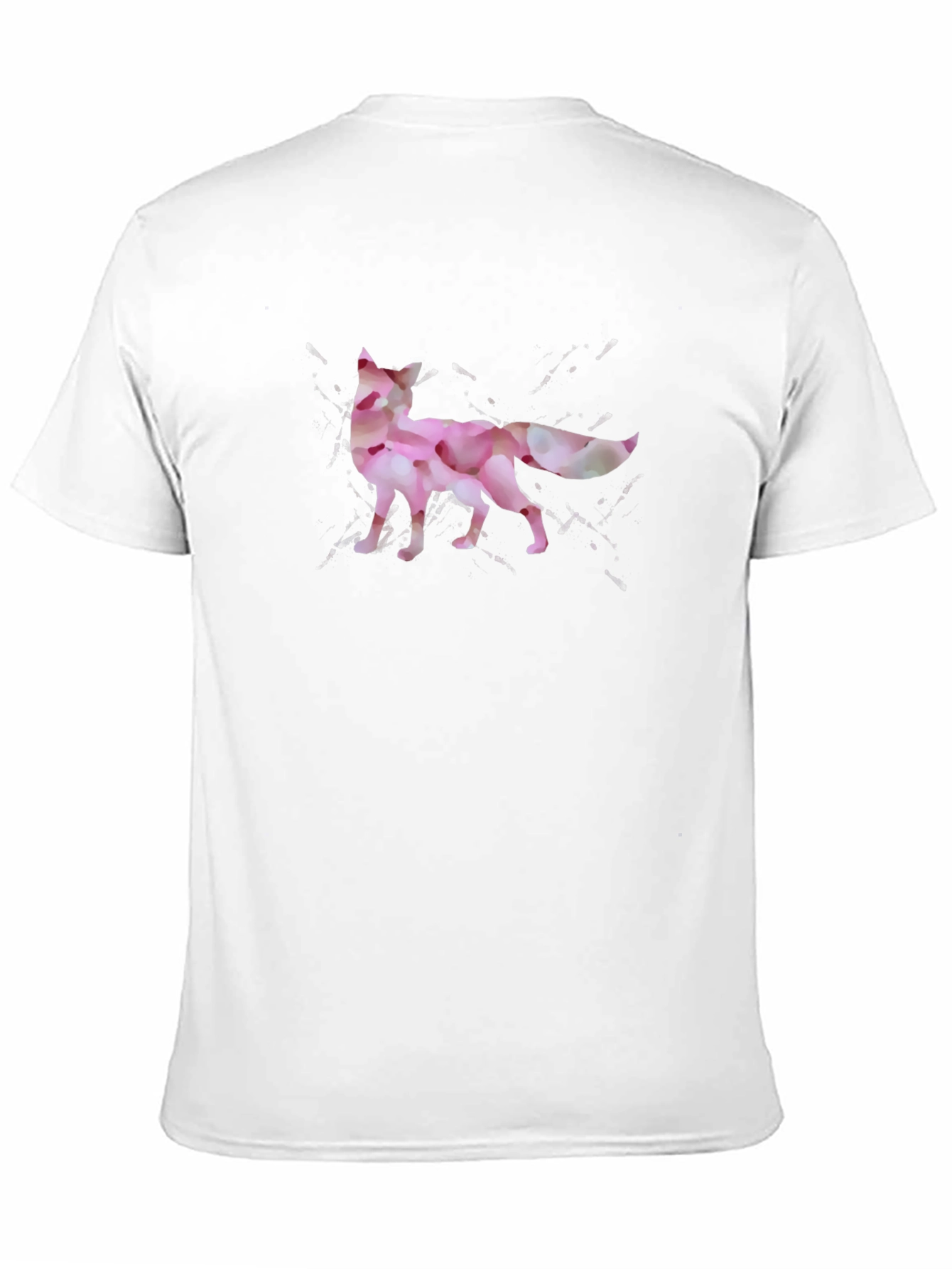 Floral Fox Print Black T-Shirt