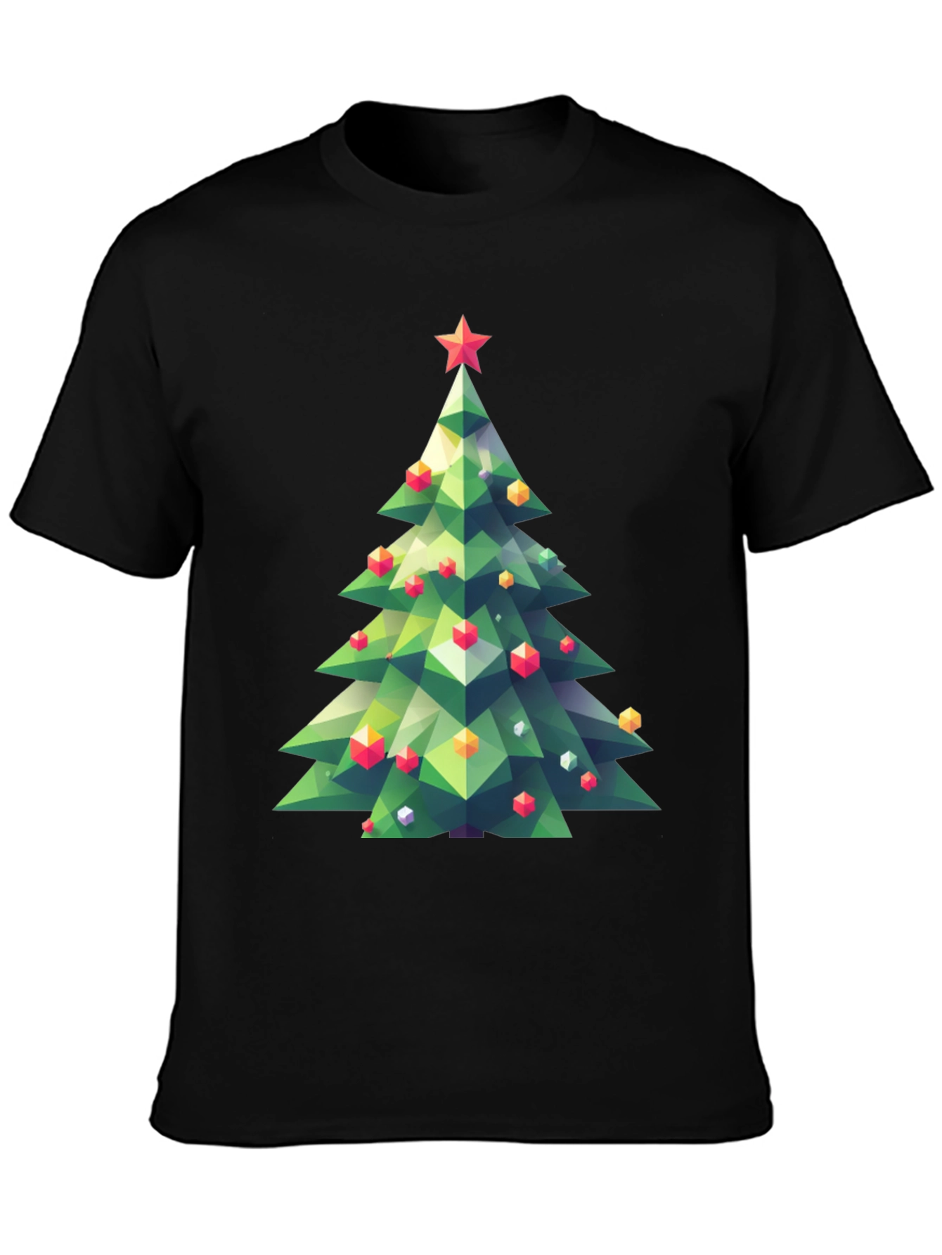 Geometric Christmas Tree Graphic Tee
