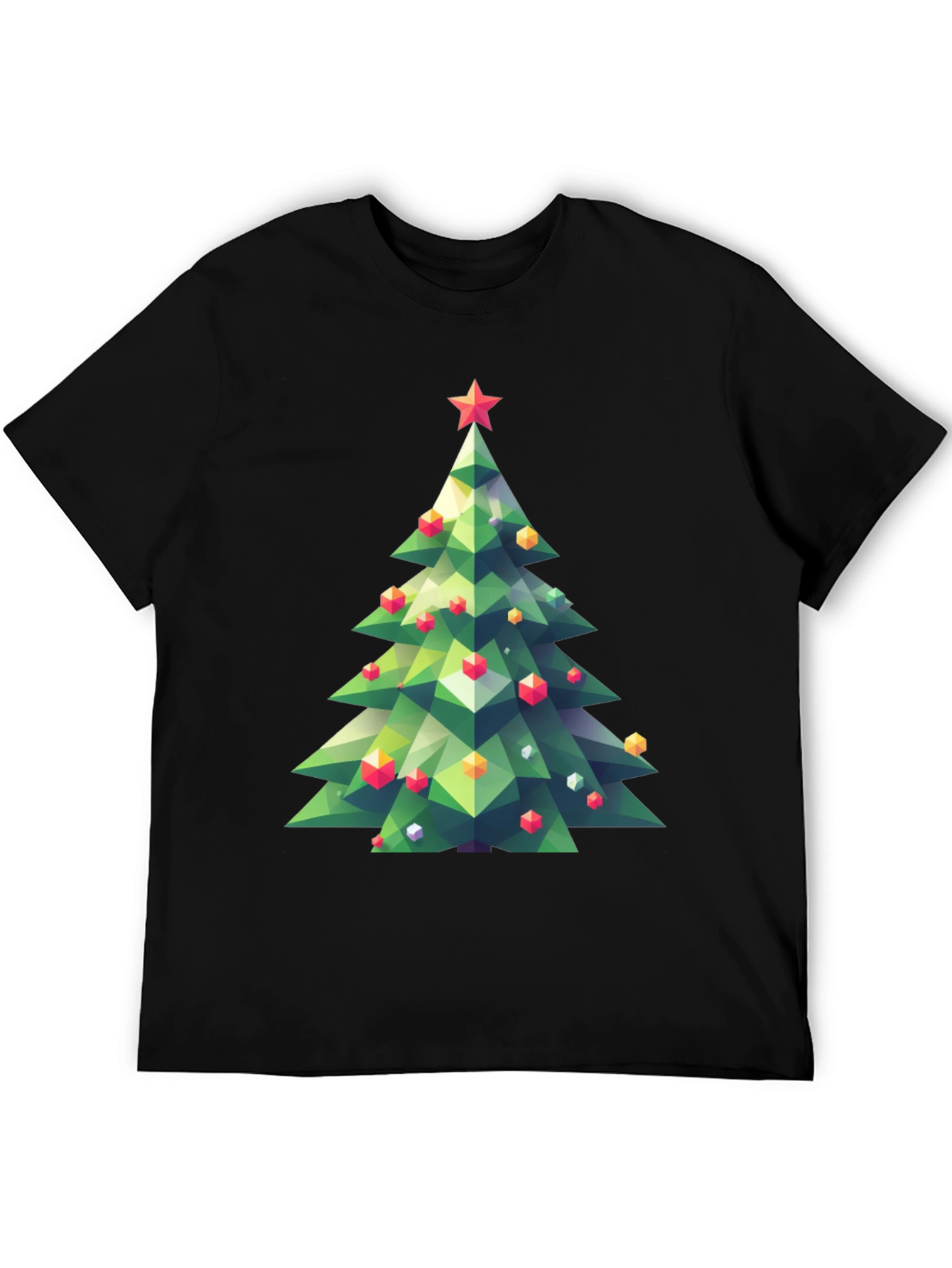 Geometric Christmas Tree Graphic Tee