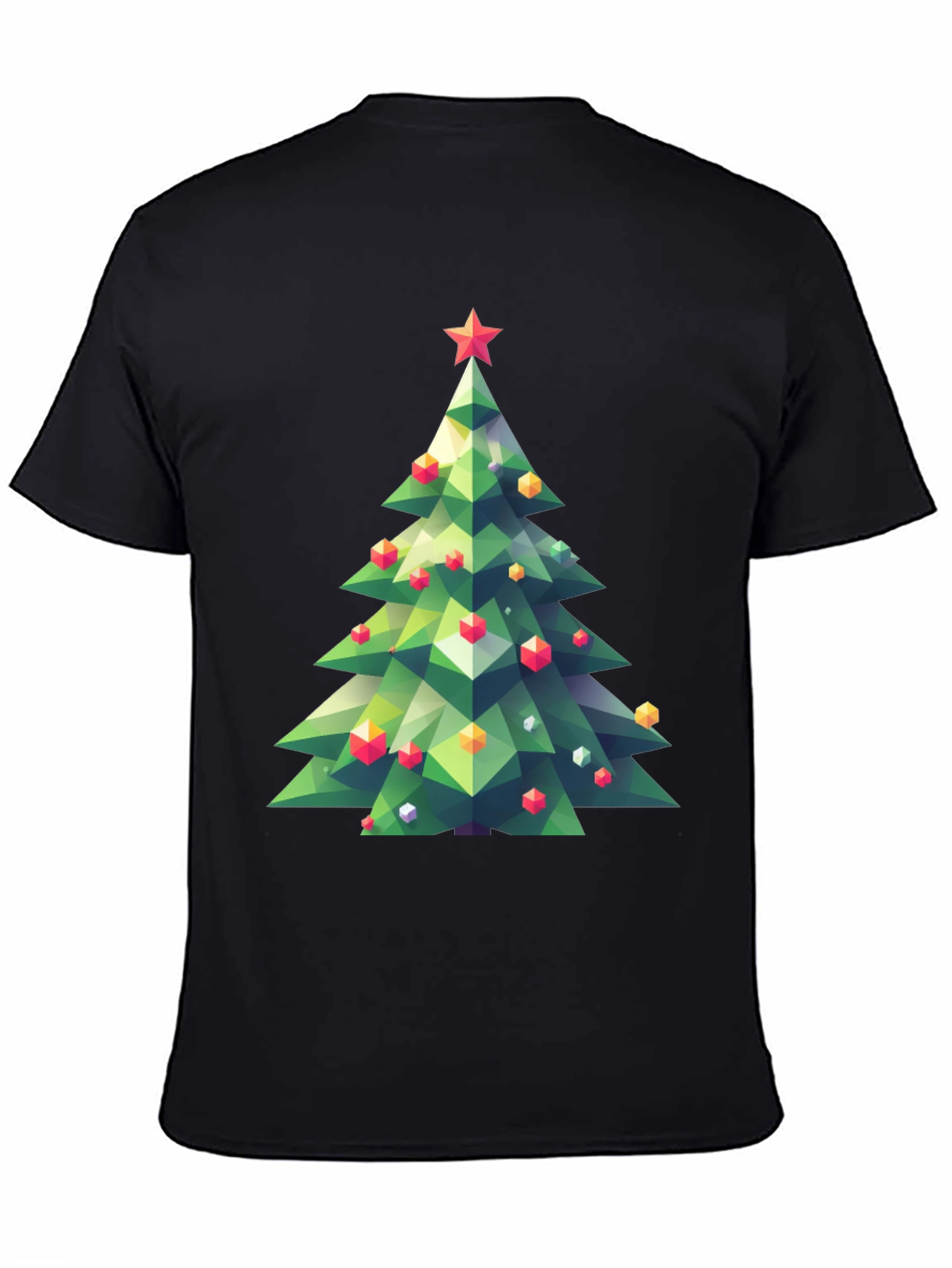 Geometric Christmas Tree Graphic Tee
