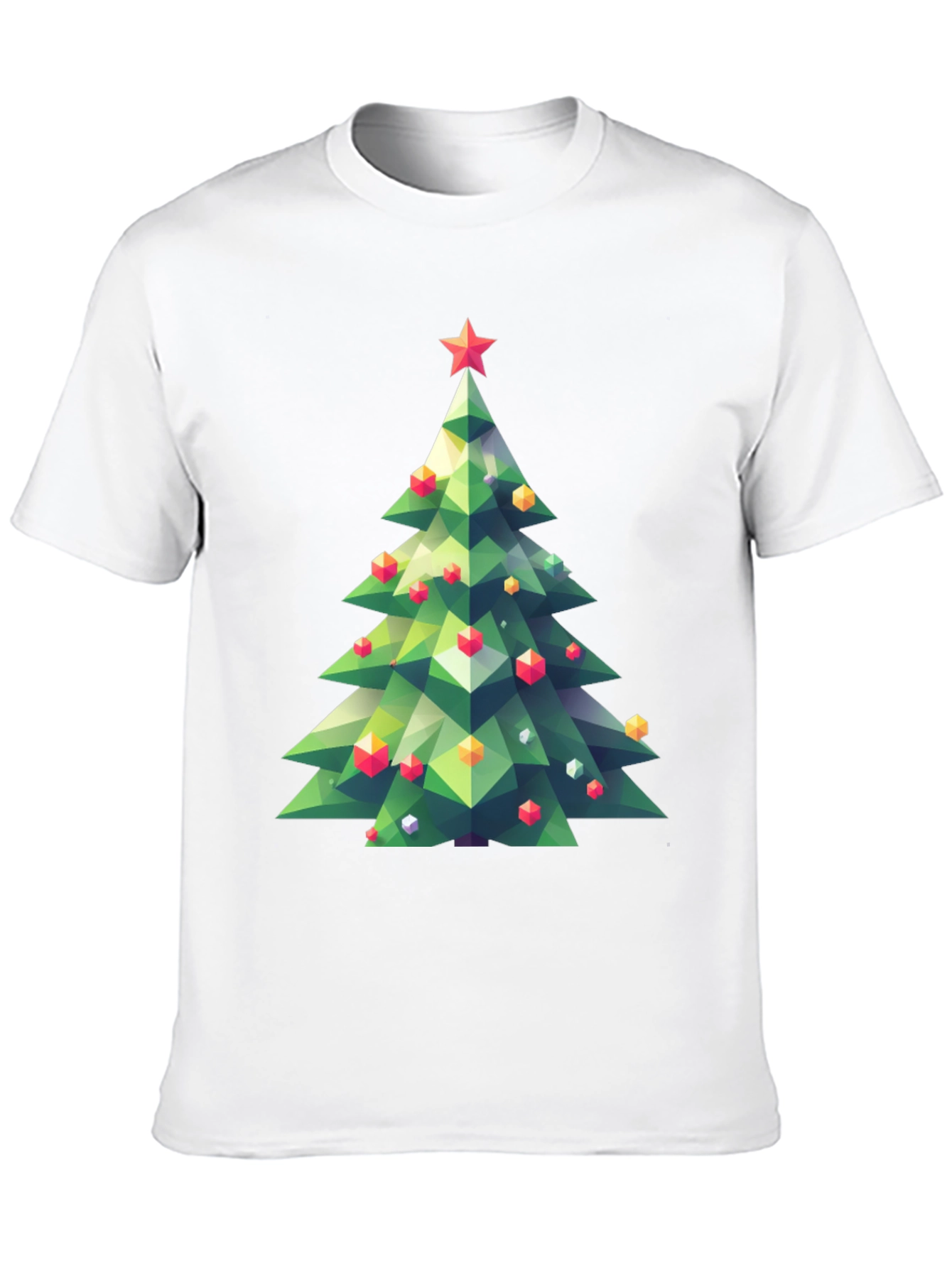 Geometric Christmas Tree Graphic Tee