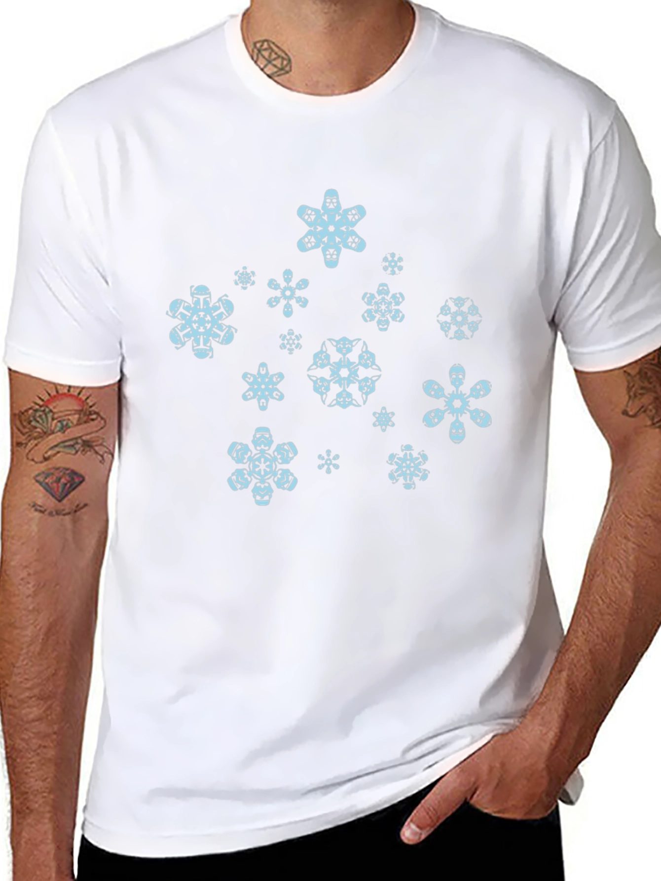 Stormtrooper Snowflake T-Shirt - Black Cotton Blend