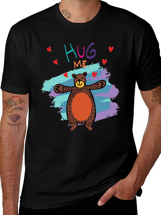 Hug Me Bear Graphic Tee - Cute & Comfy