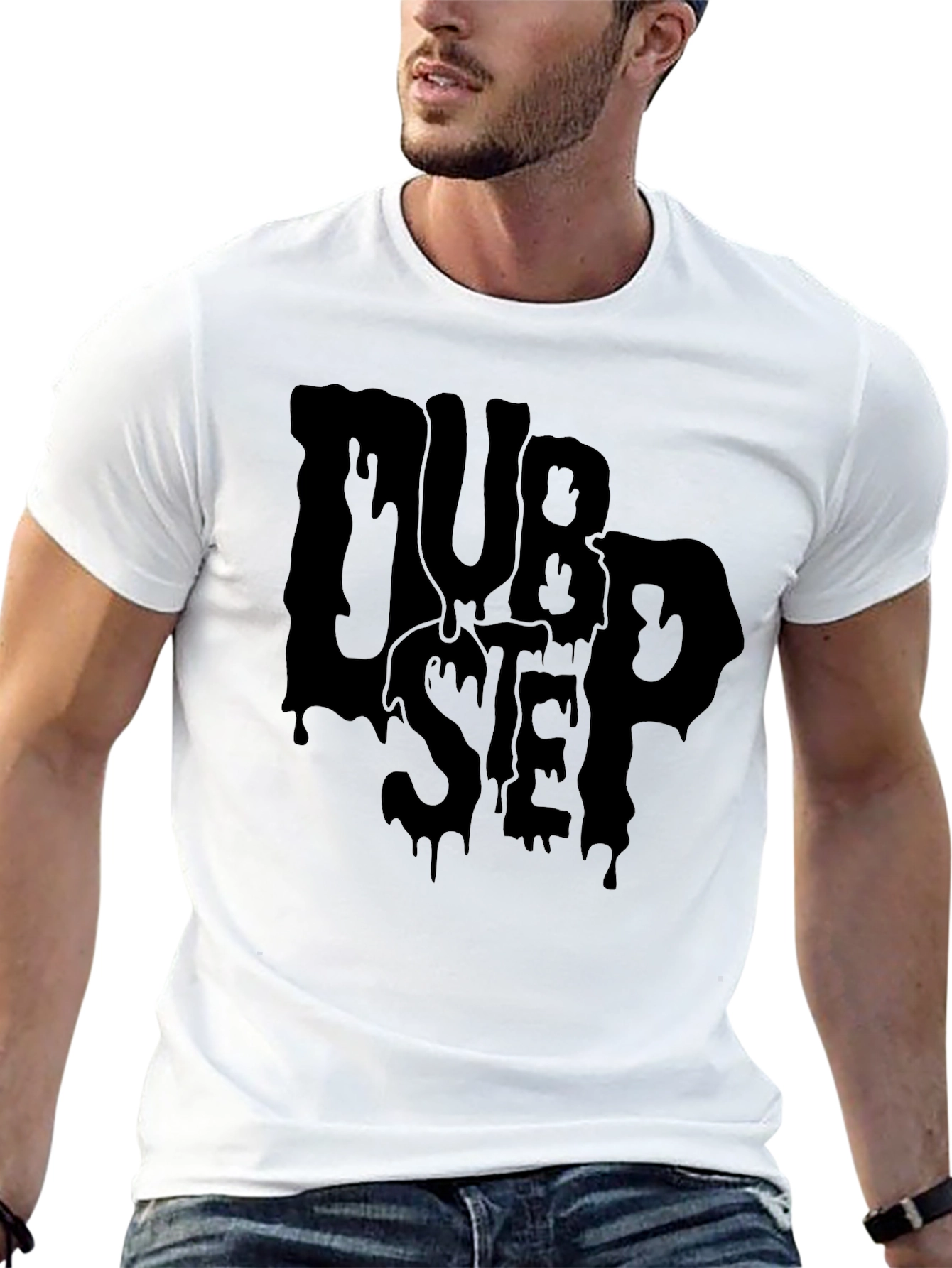 Dubstep Drip Graphic Black T-Shirt