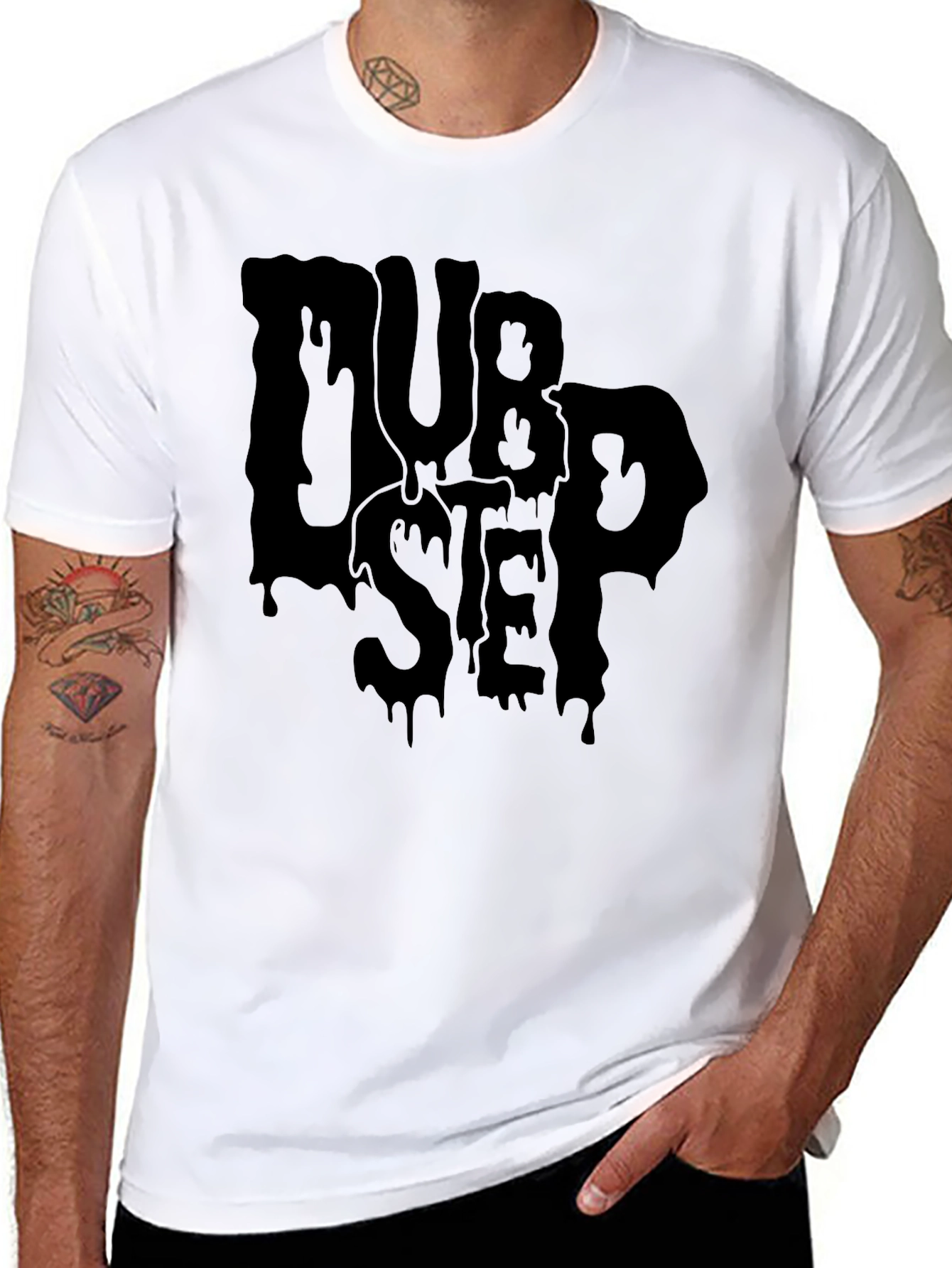 Dubstep Drip Graphic Black T-Shirt