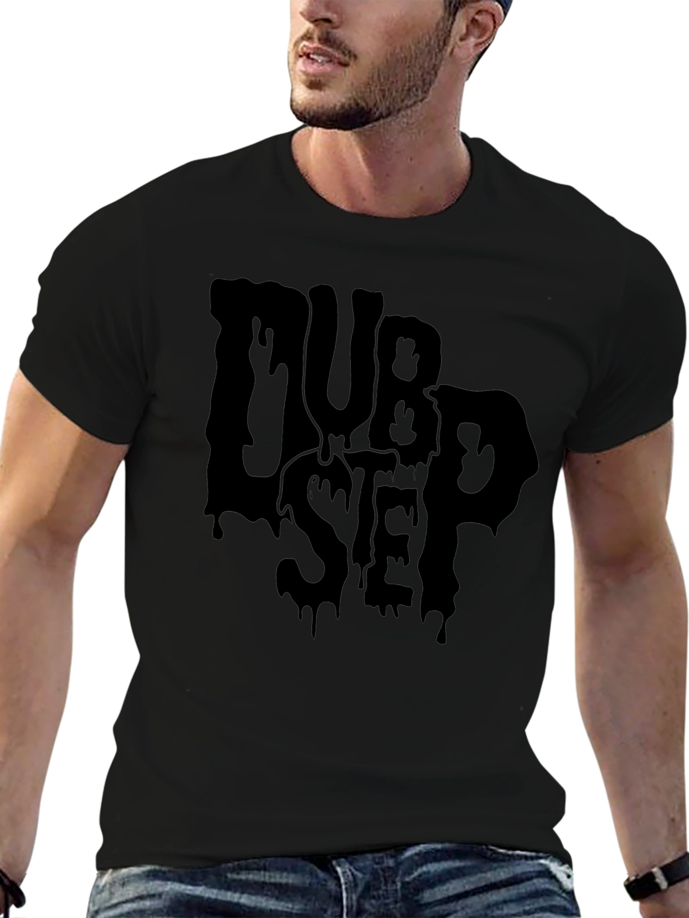 Dubstep Drip Graphic Black T-Shirt