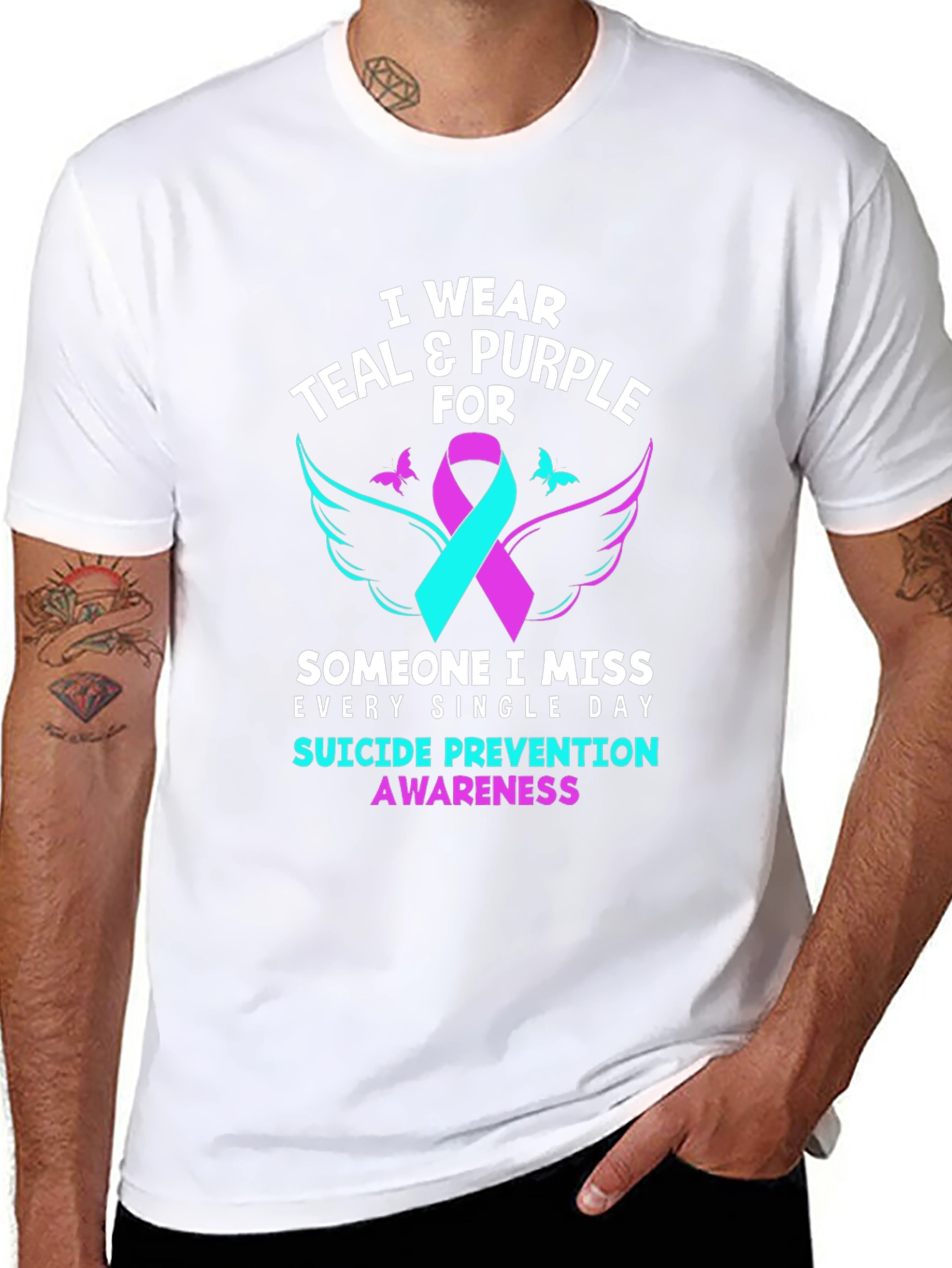 Teal & Purple Suicide Prevention Awareness T-Shirt