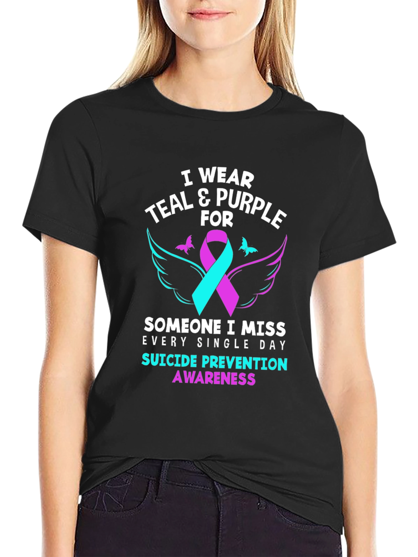 Teal & Purple Suicide Prevention Awareness T-Shirt