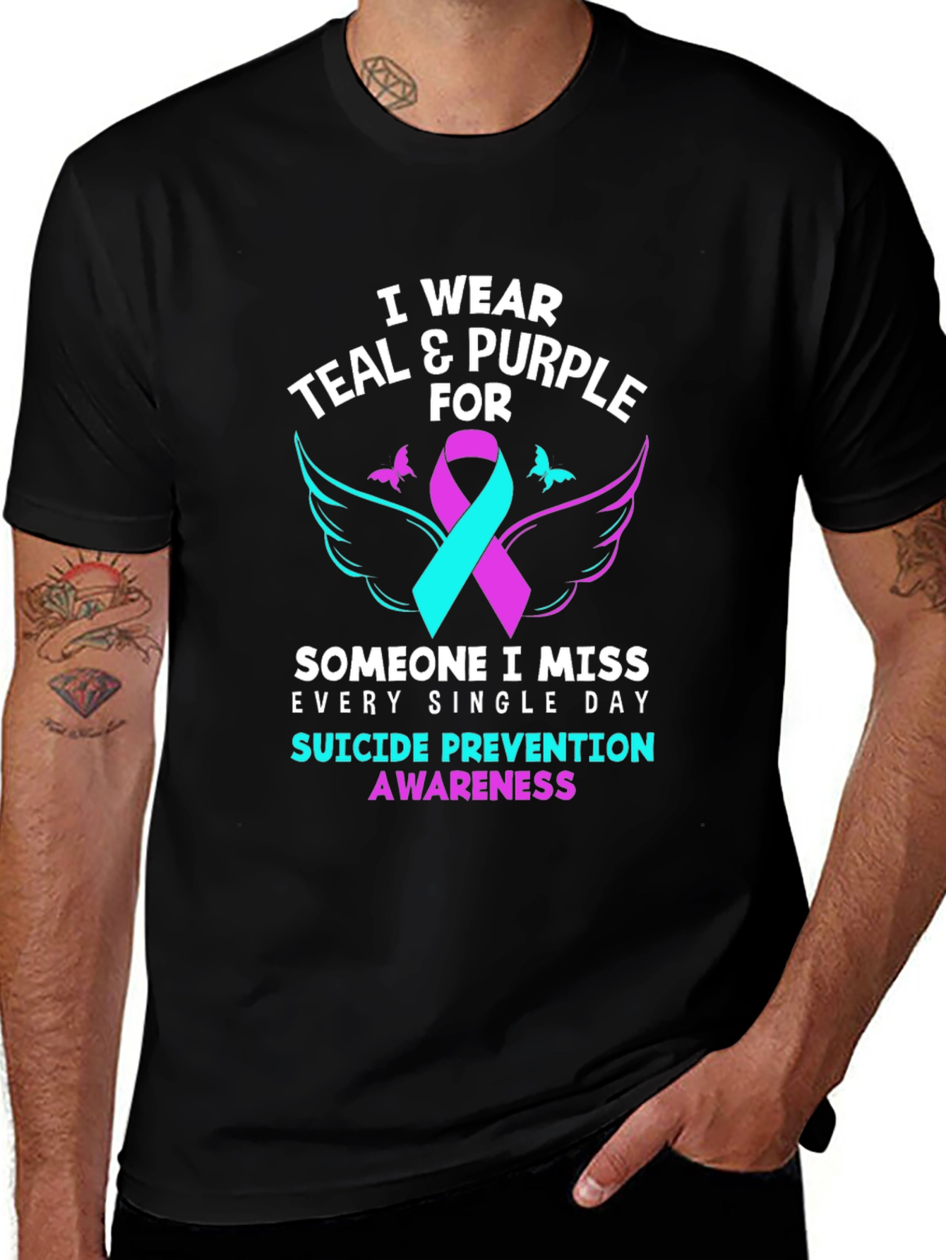 Teal & Purple Suicide Prevention Awareness T-Shirt