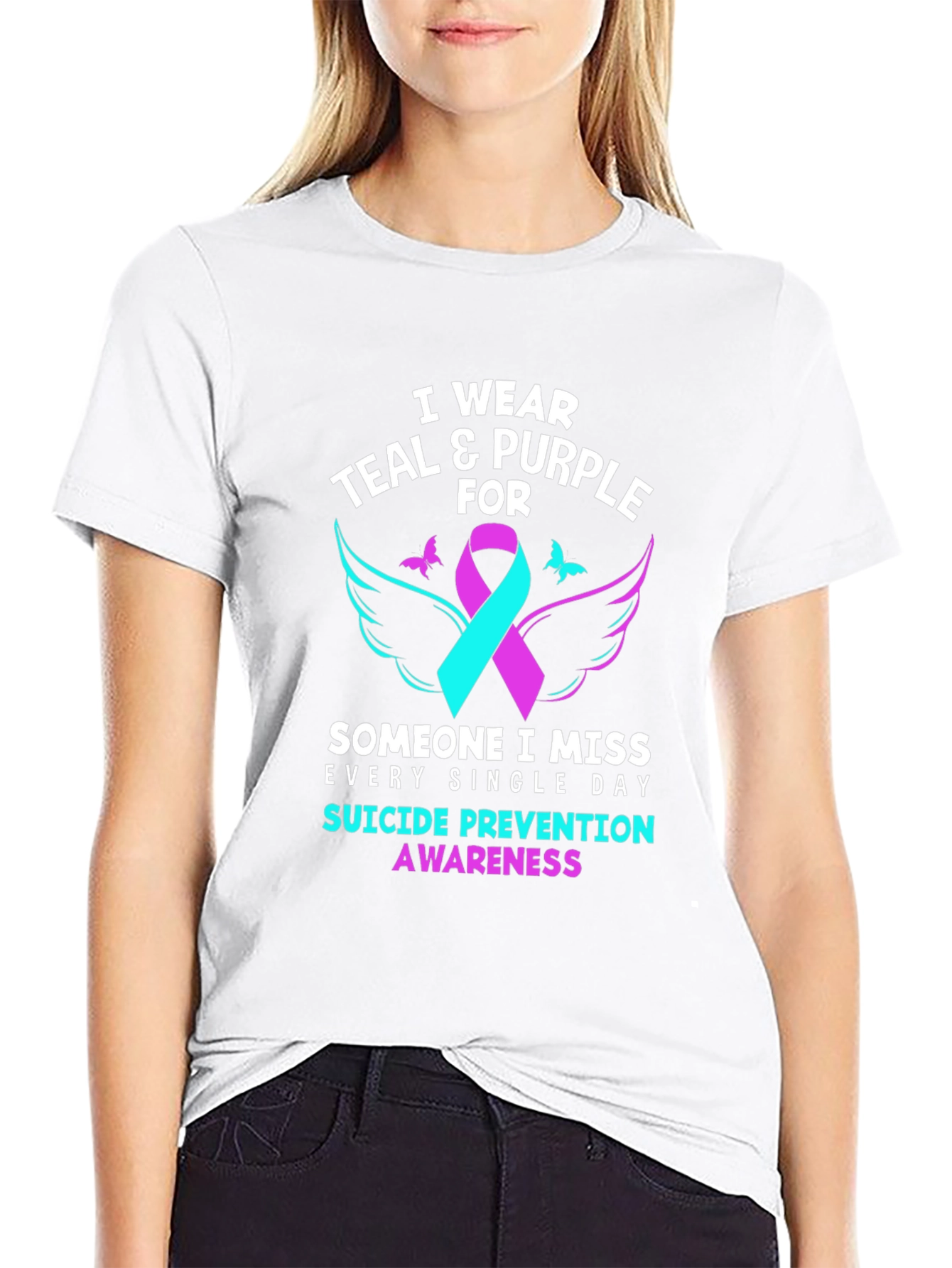 Teal & Purple Suicide Prevention Awareness T-Shirt