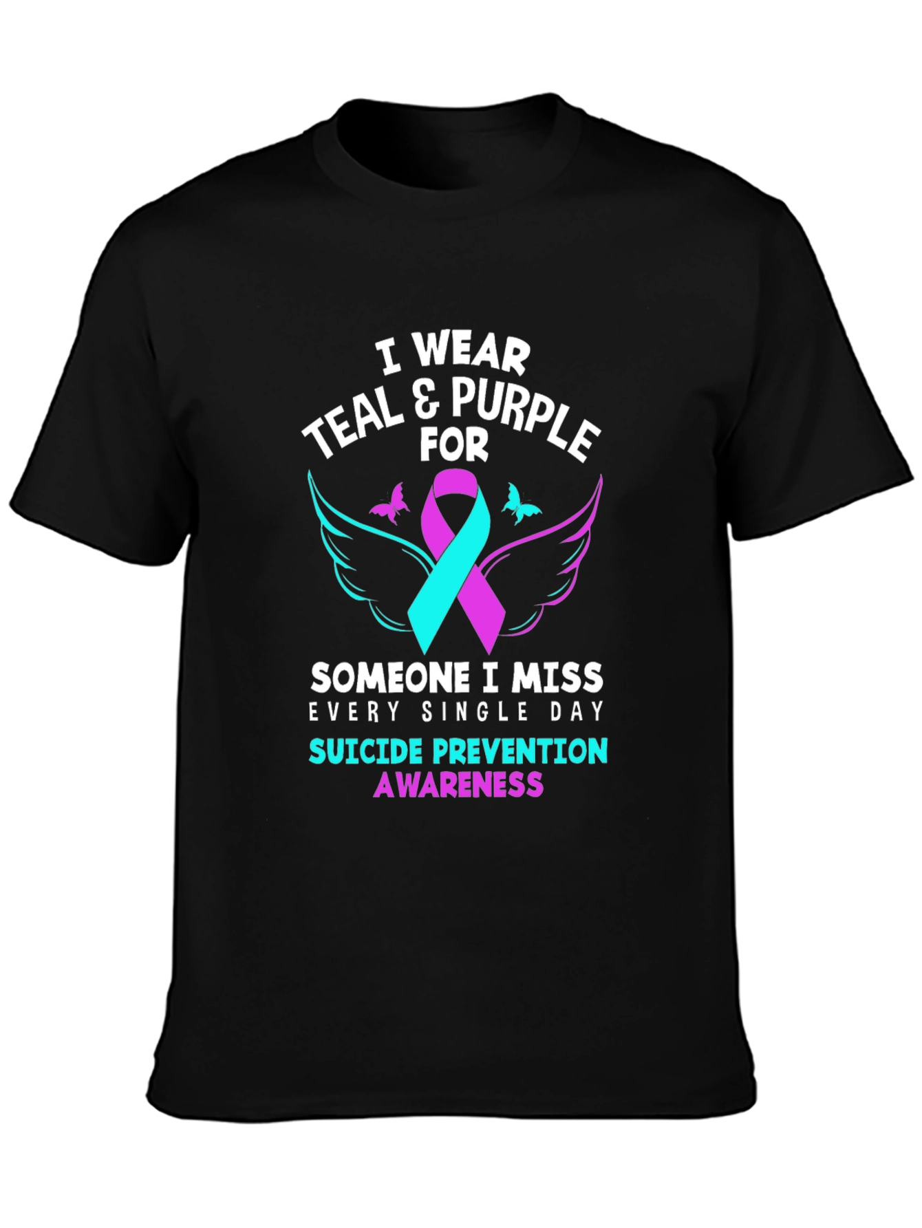 Teal & Purple Suicide Prevention Awareness T-Shirt