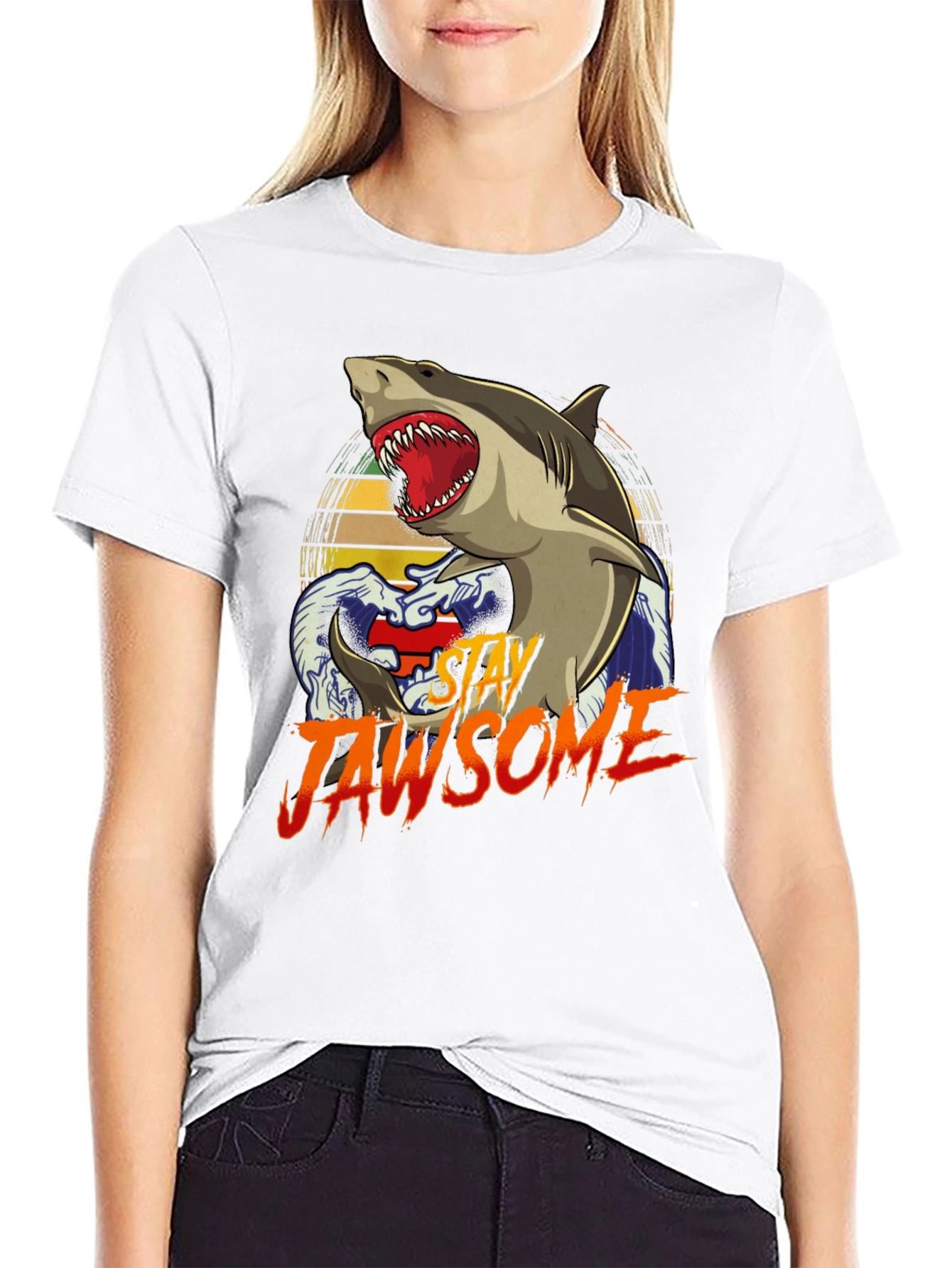 Stay Jawsome T-Shirt - Shark Graphic Tee