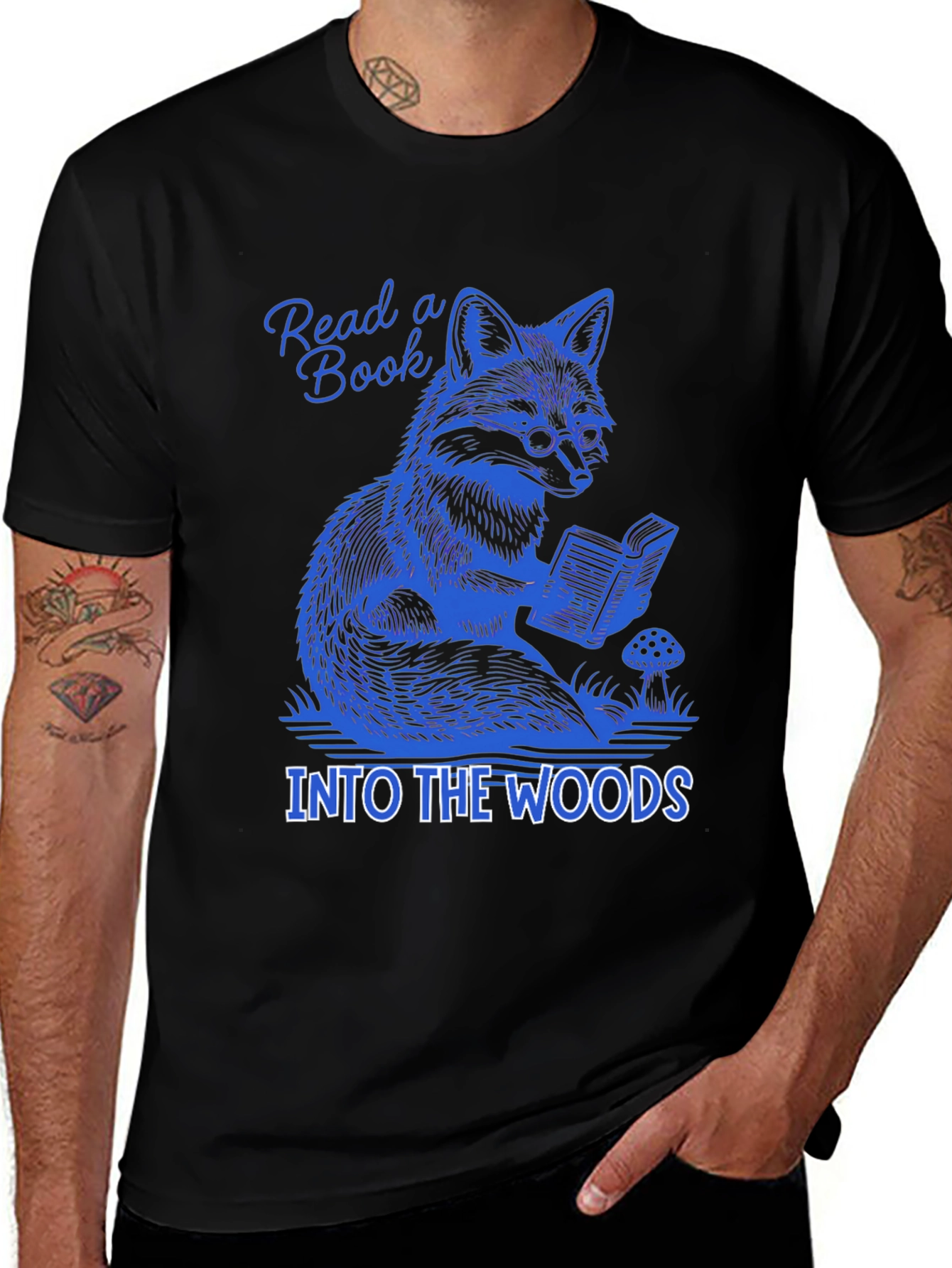 Read a Book Into the Woods Tee