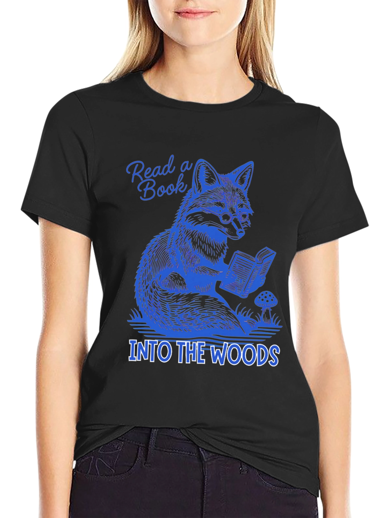 Read a Book Into the Woods Tee
