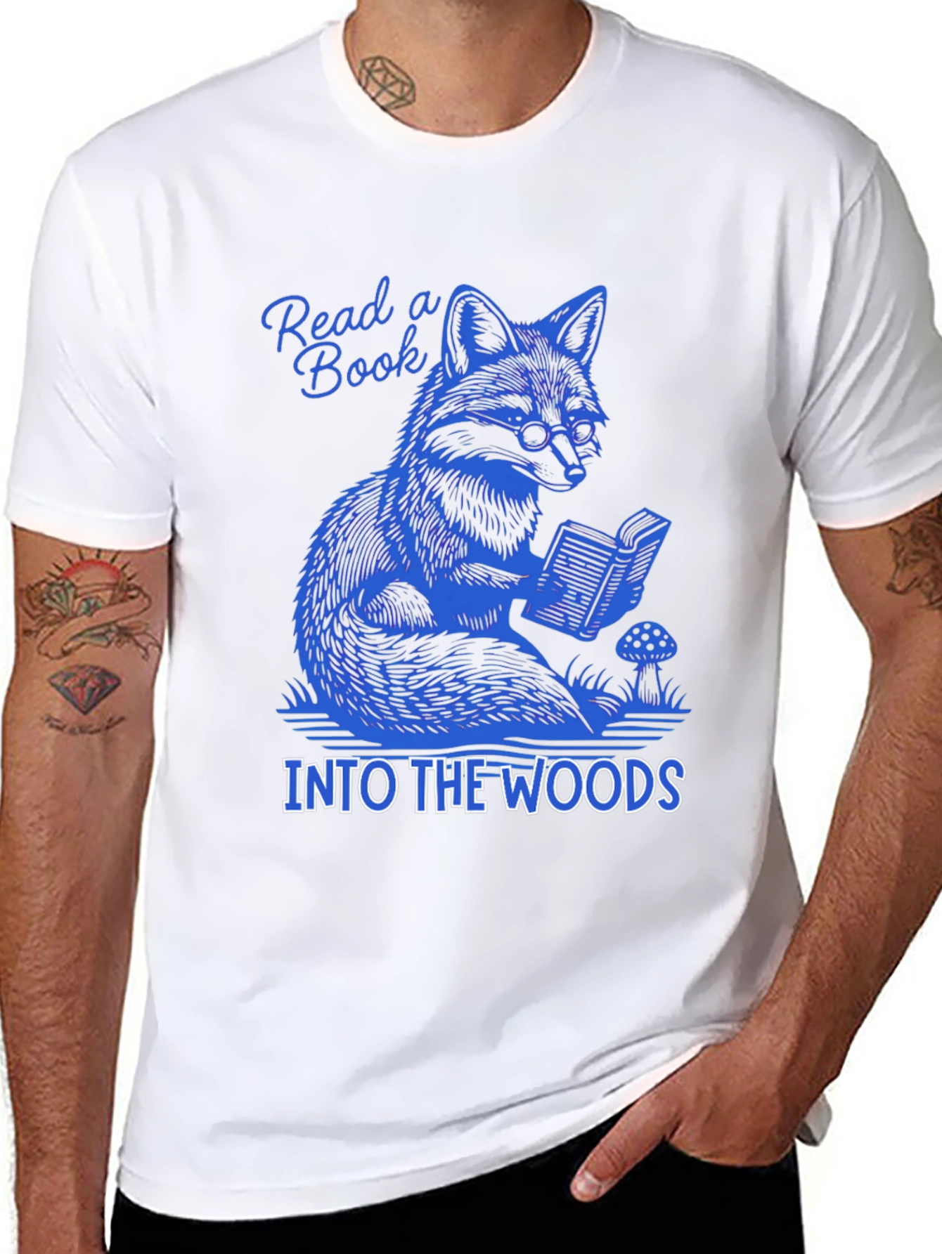 Read a Book Into the Woods Tee
