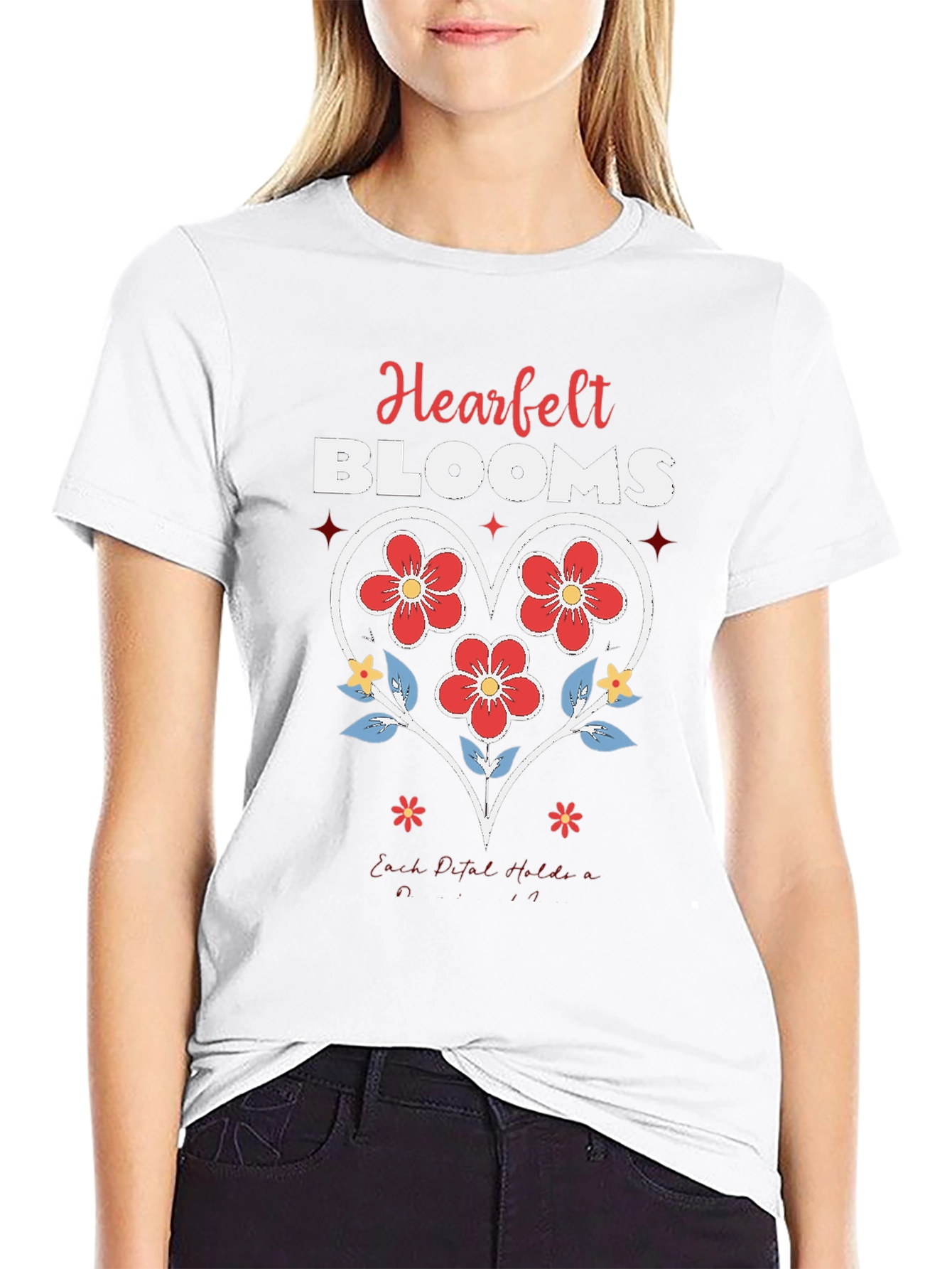 Heartfelt Blooms Graphic Tee