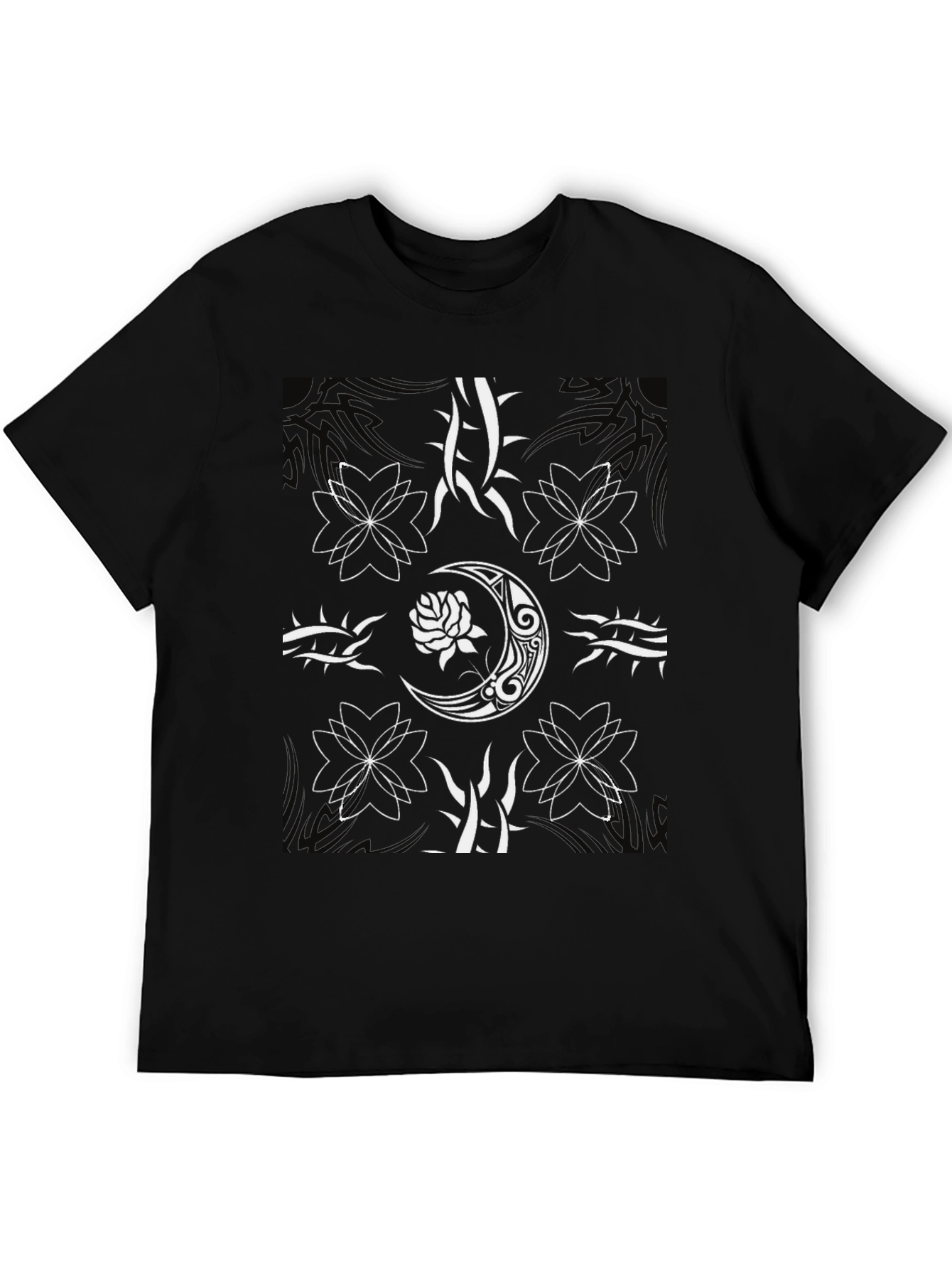 Edgy Graphic Tee - Rose & Moon Design