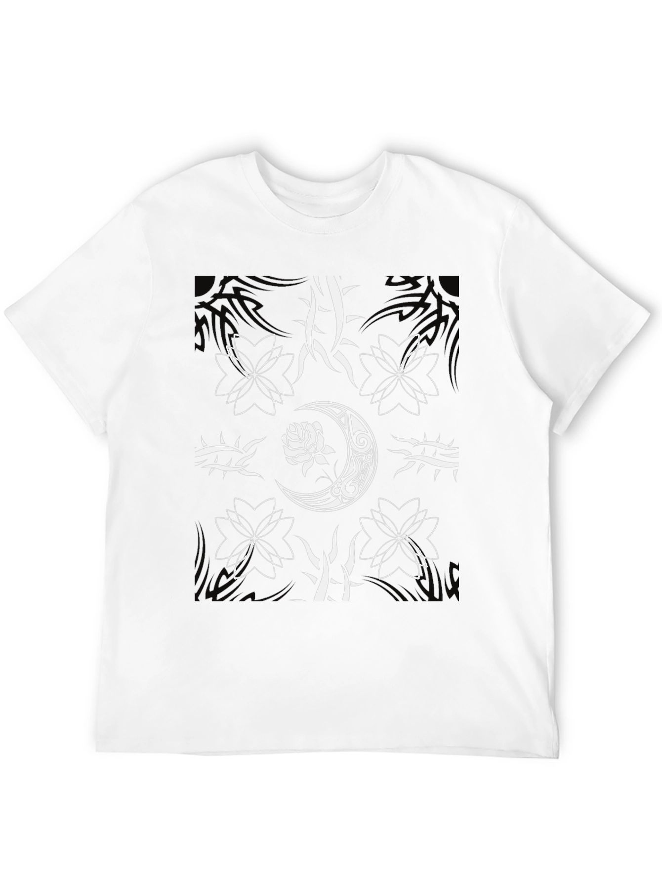 Edgy Graphic Tee - Rose & Moon Design