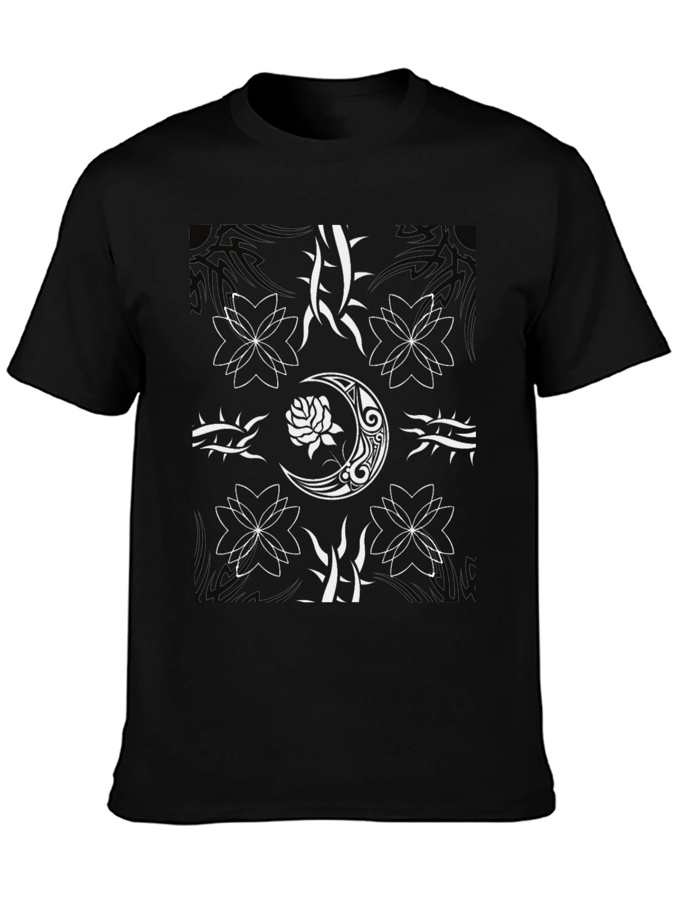 Edgy Graphic Tee - Rose & Moon Design