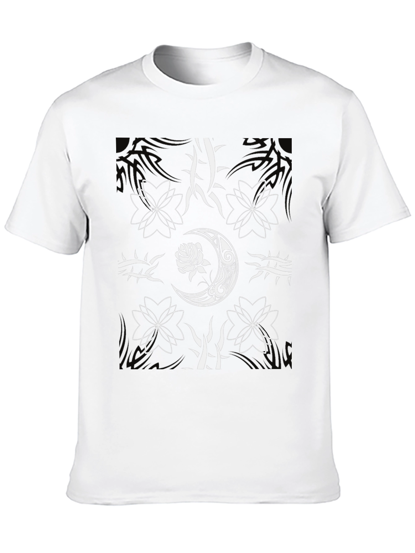 Edgy Graphic Tee - Rose & Moon Design