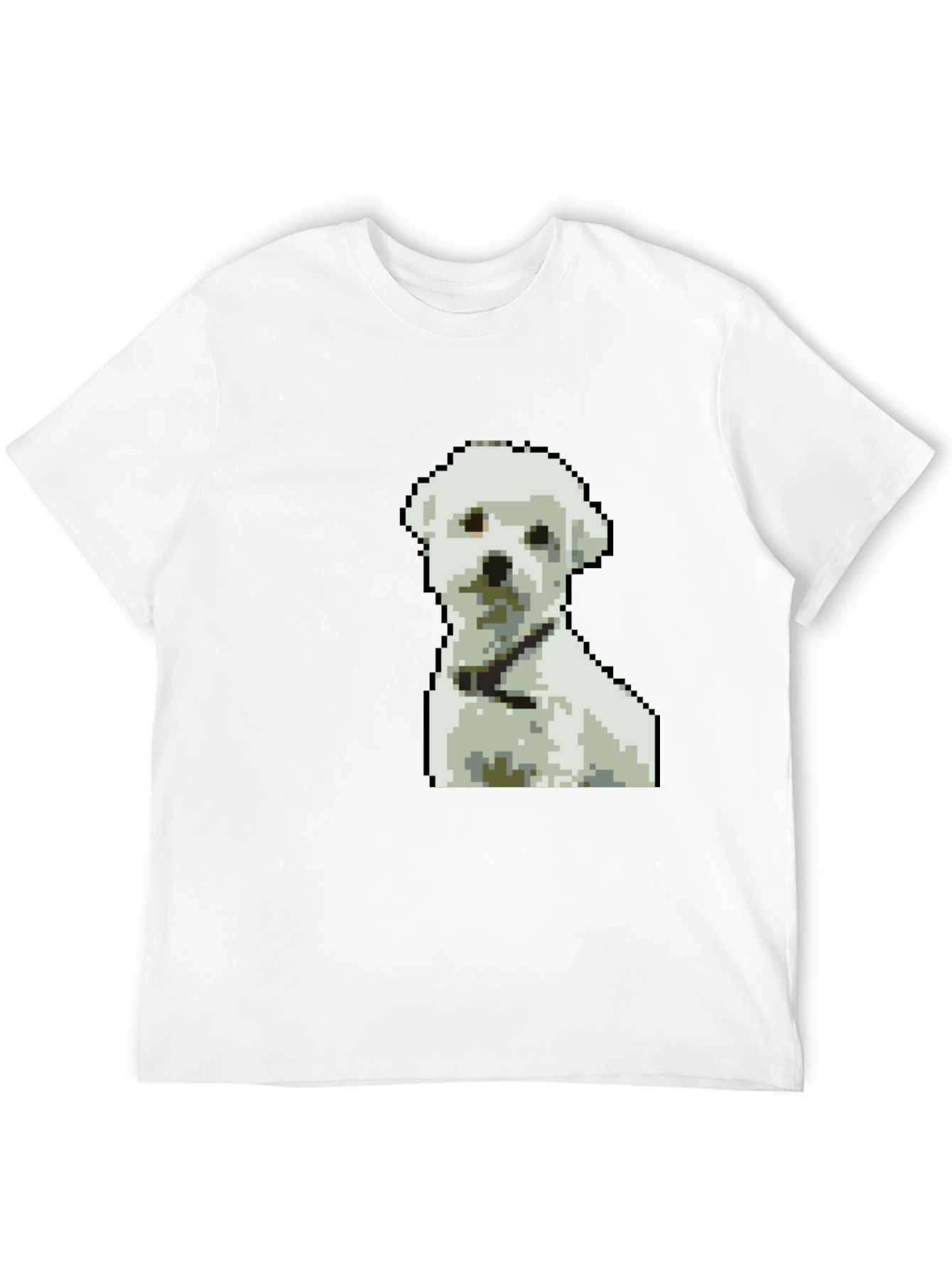 Pixel Art Dog Graphic T-Shirt
