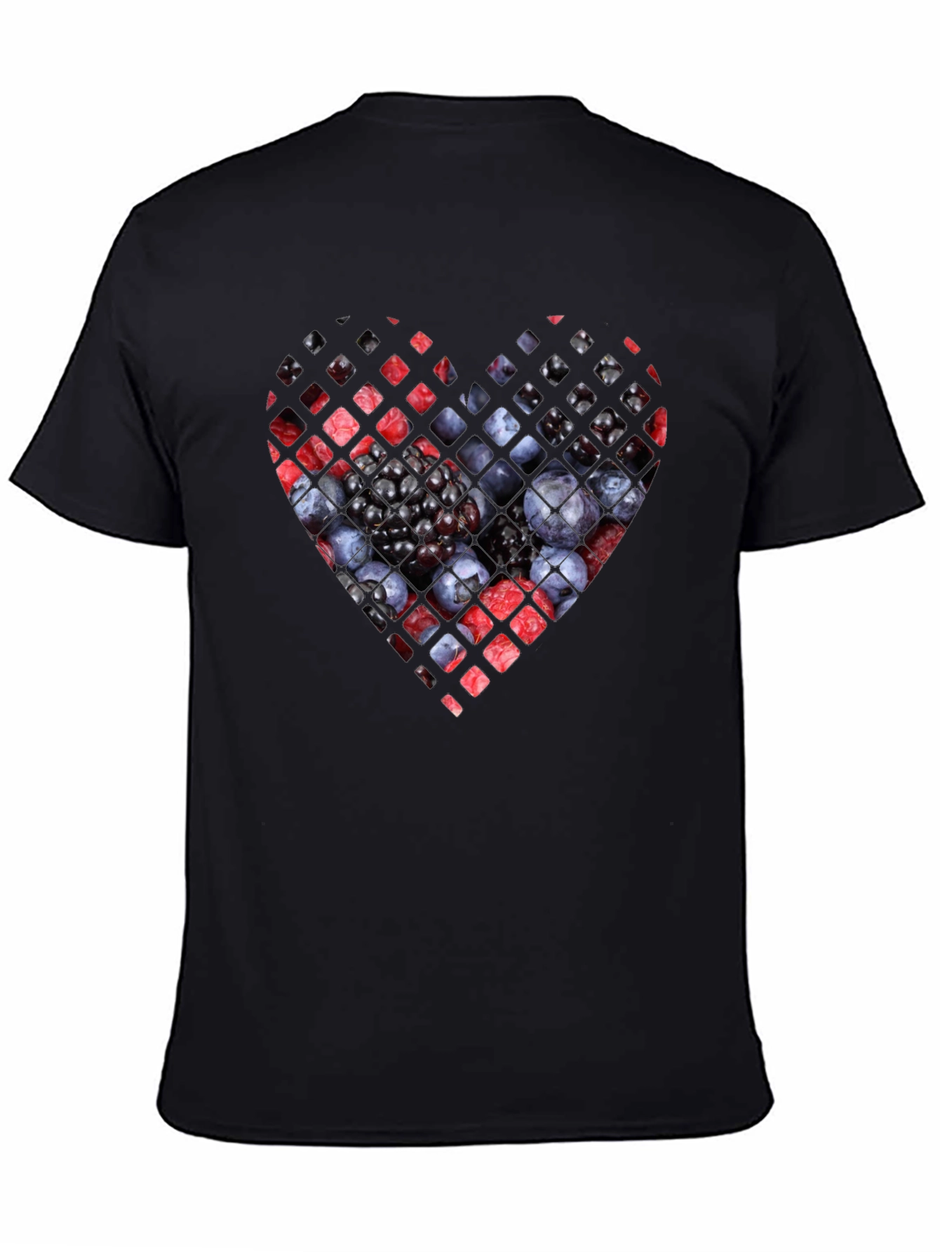 Berry Heart Graphic Tee - Unique Fruit Design