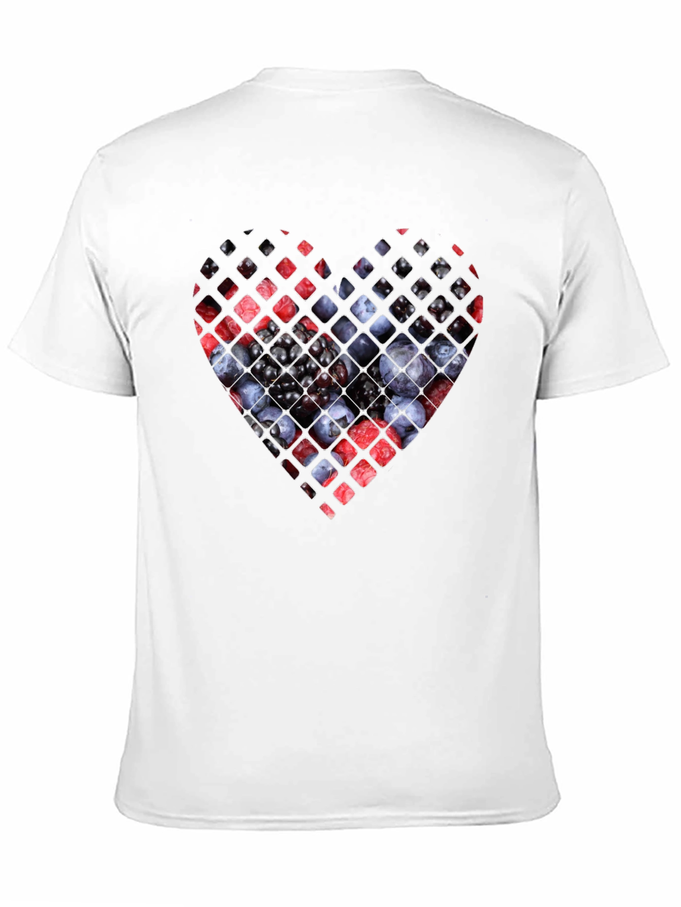 Berry Heart Graphic Tee - Unique Fruit Design