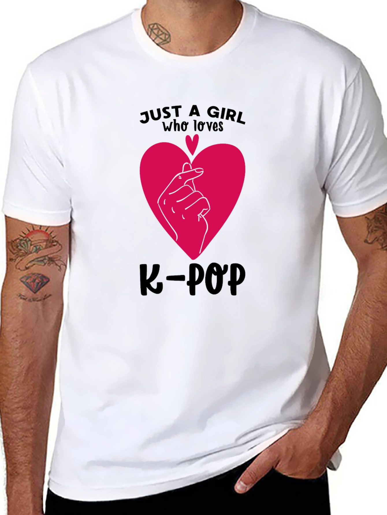 K-Pop Heart Graphic Tee
