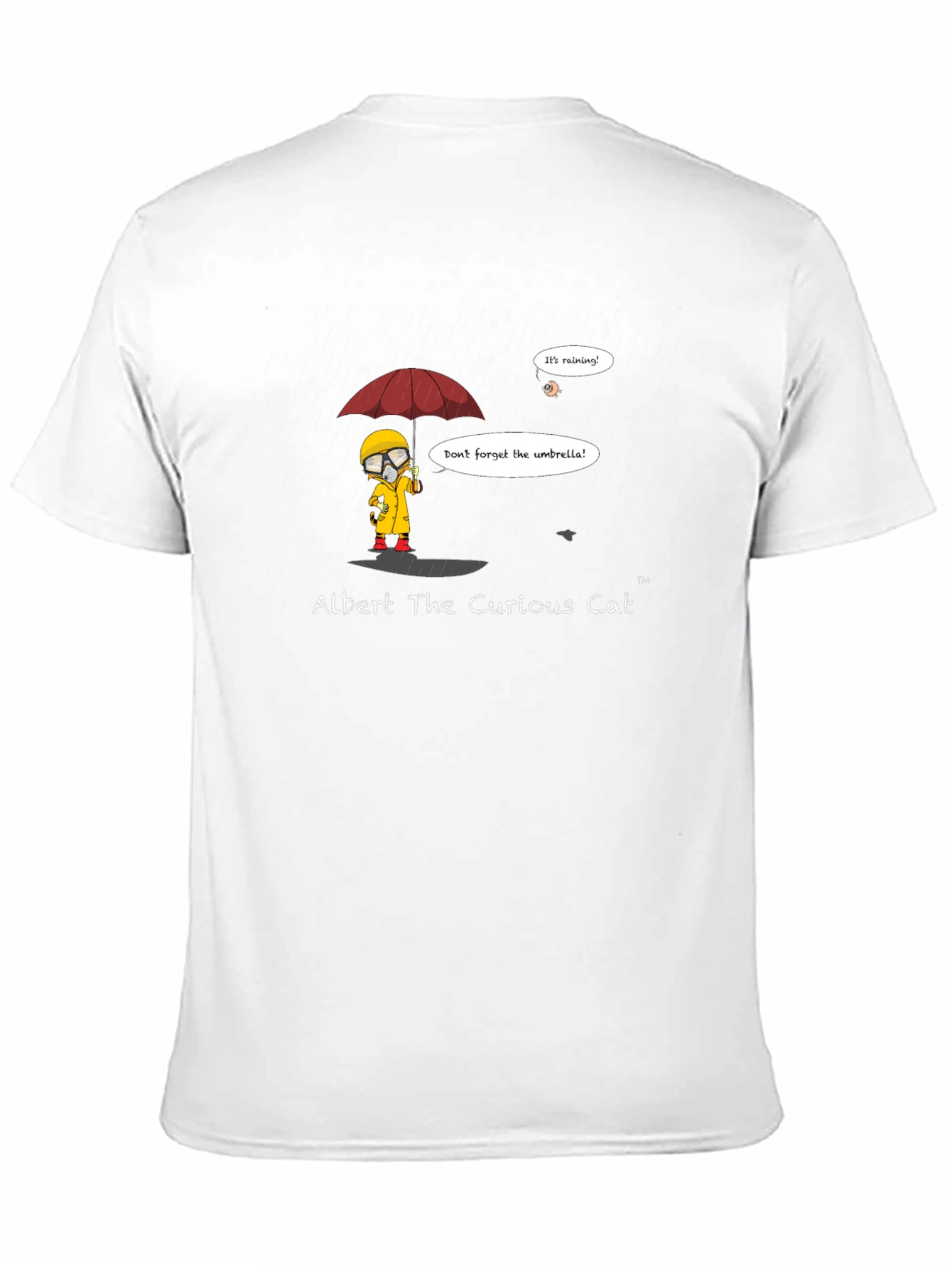 Albert The Curious Cat Black T-Shirt