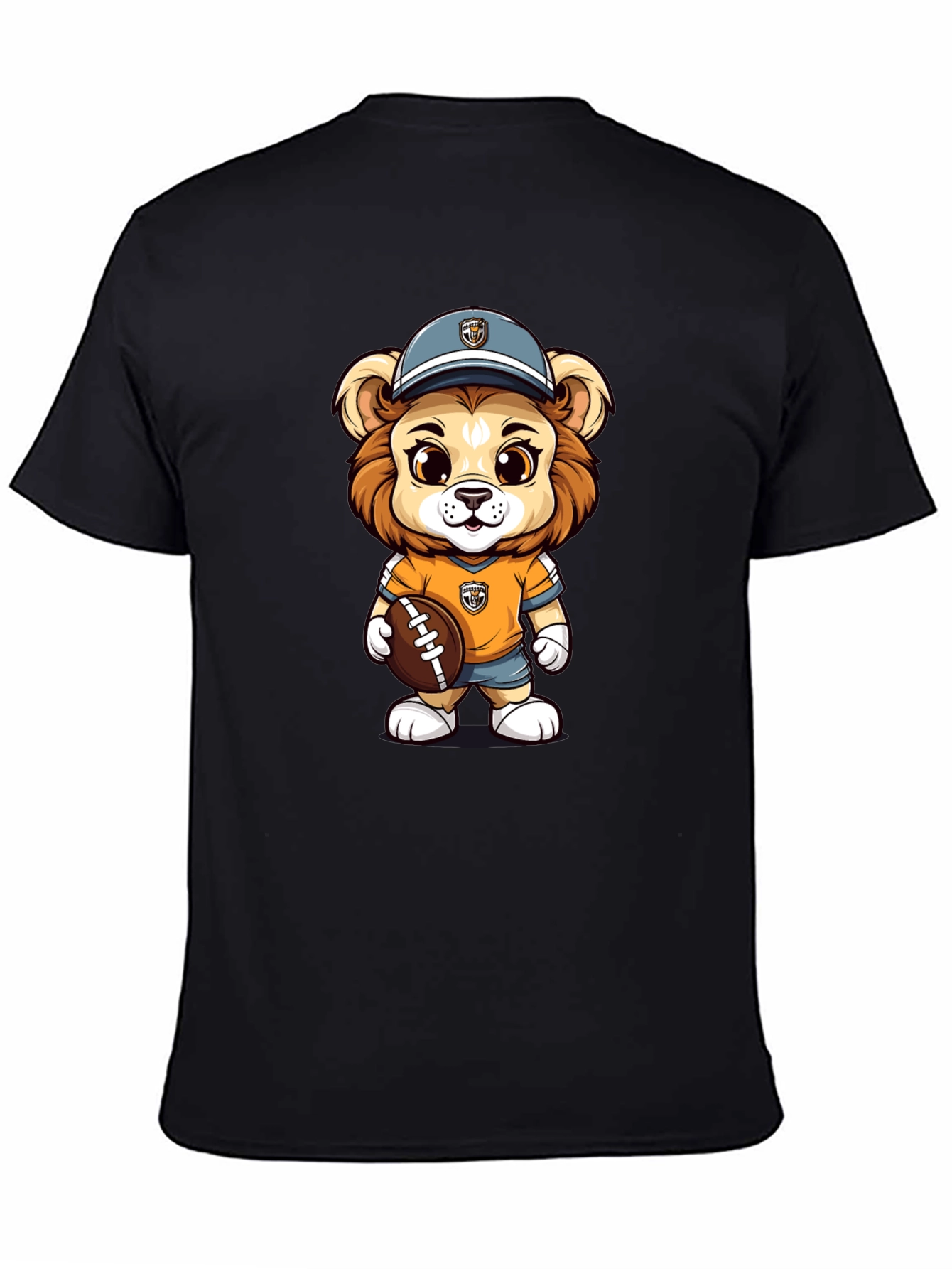 Cartoon Lion Football T-Shirt