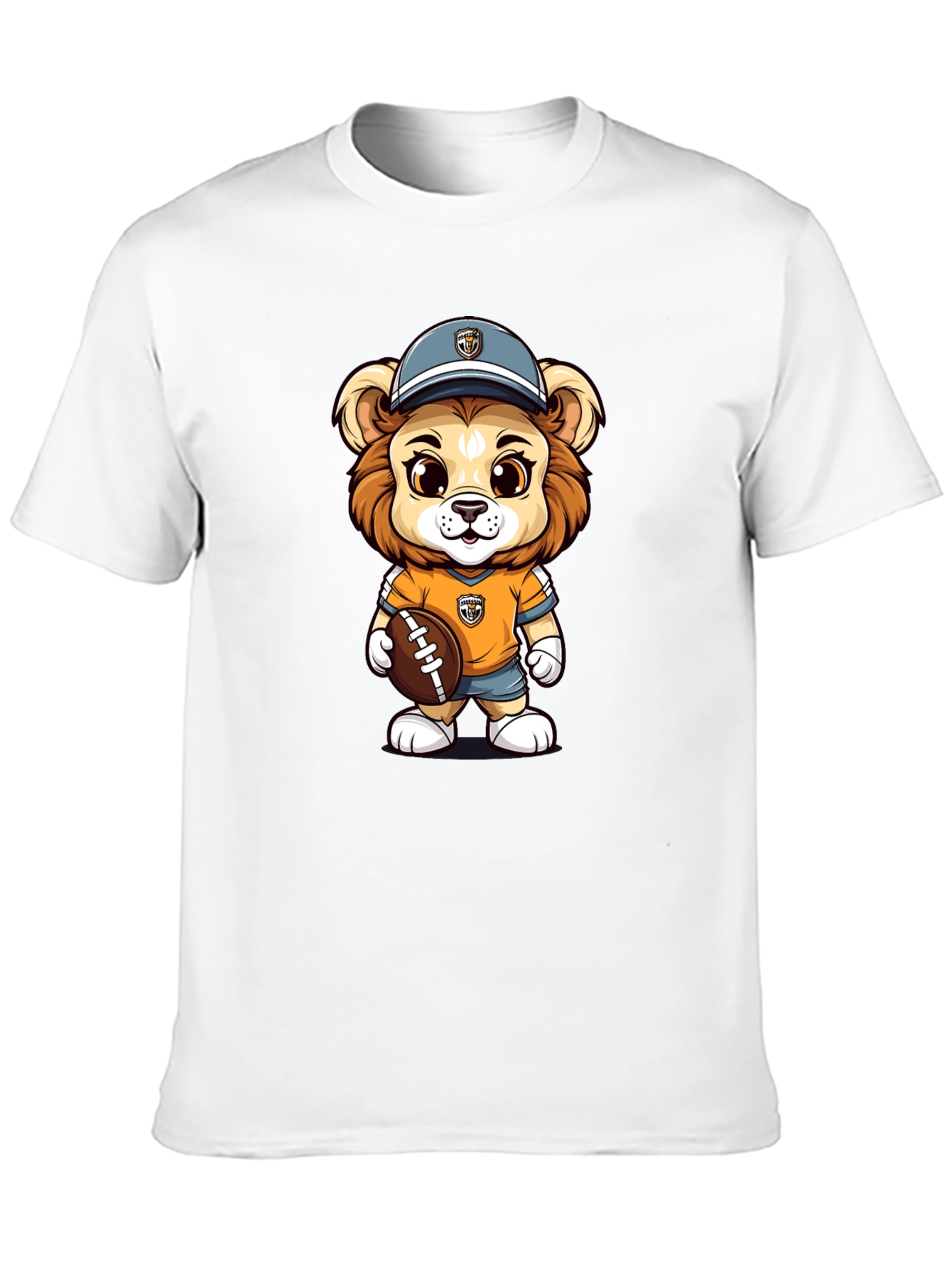 Cartoon Lion Football T-Shirt
