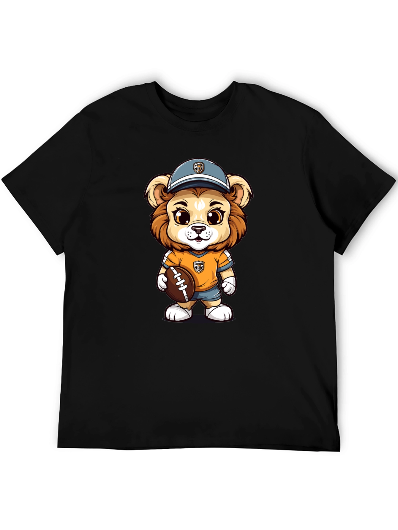 Cartoon Lion Football T-Shirt