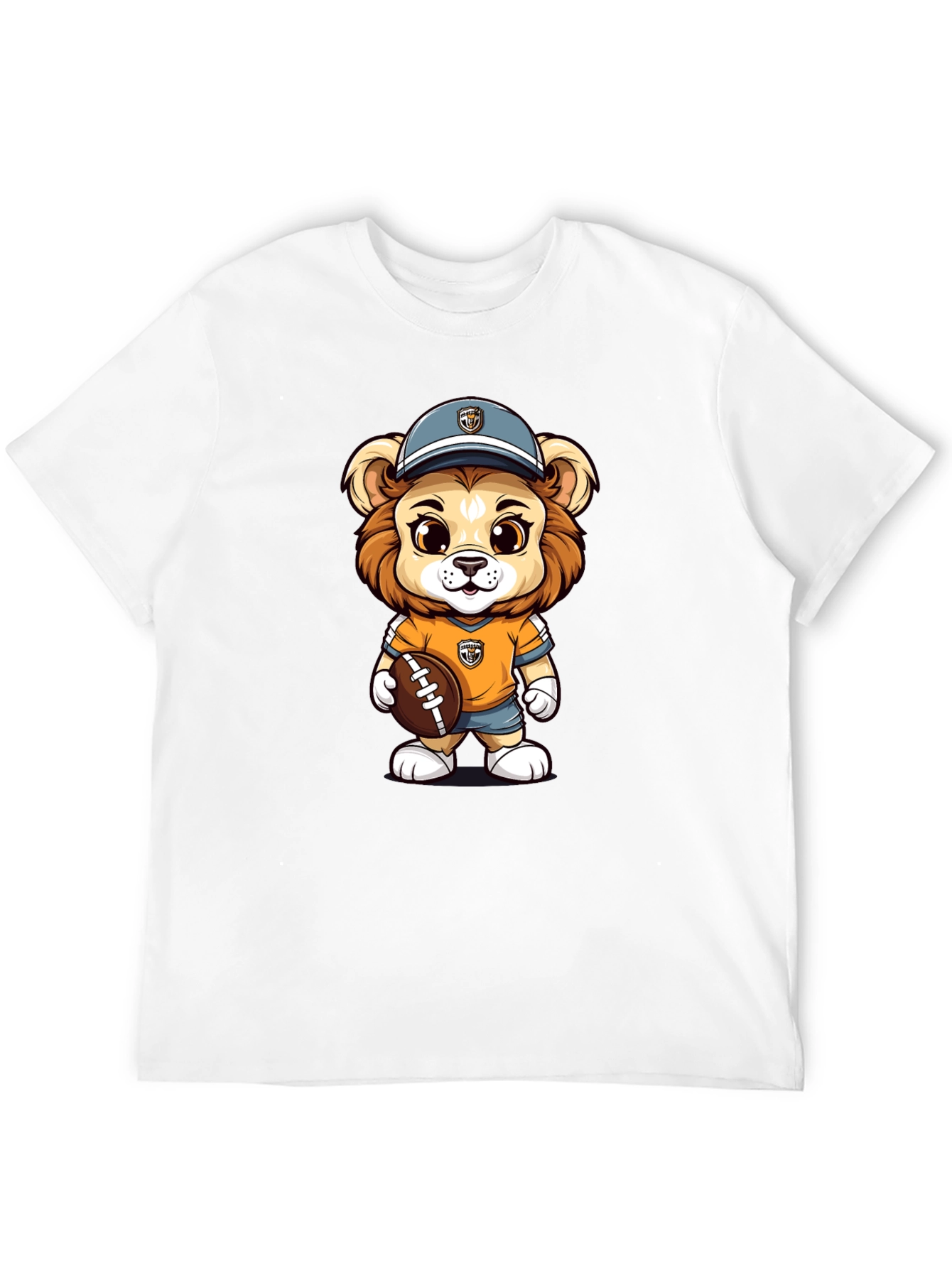 Cartoon Lion Football T-Shirt