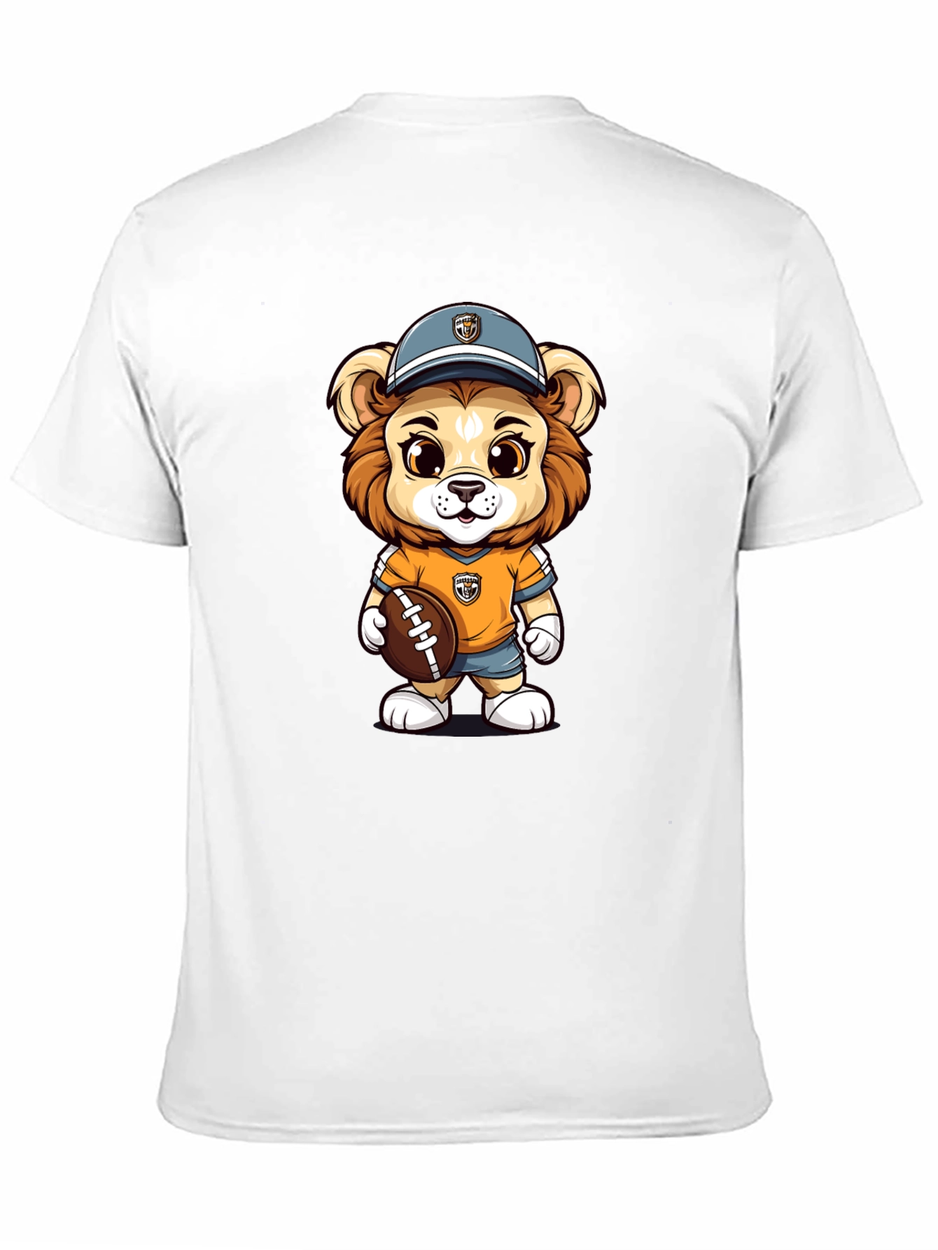 Cartoon Lion Football T-Shirt
